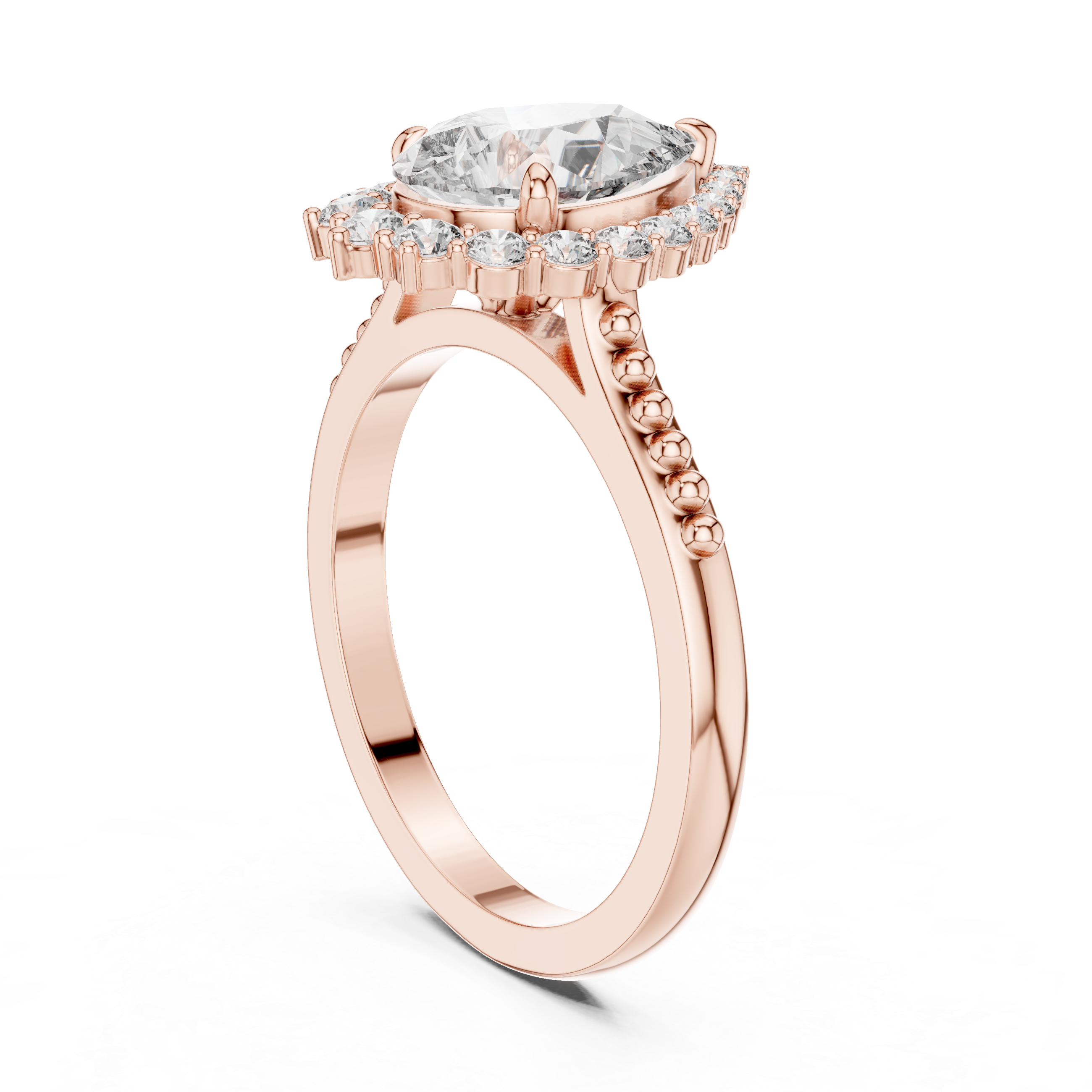 Luxury Pear Halo Ring