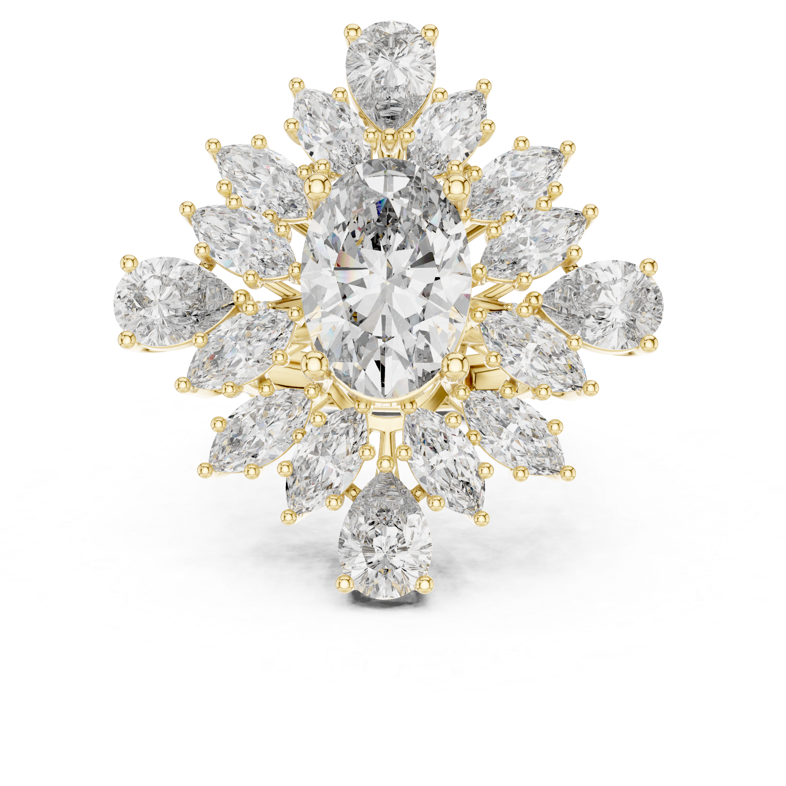 Luxury Floral Diamond Ring