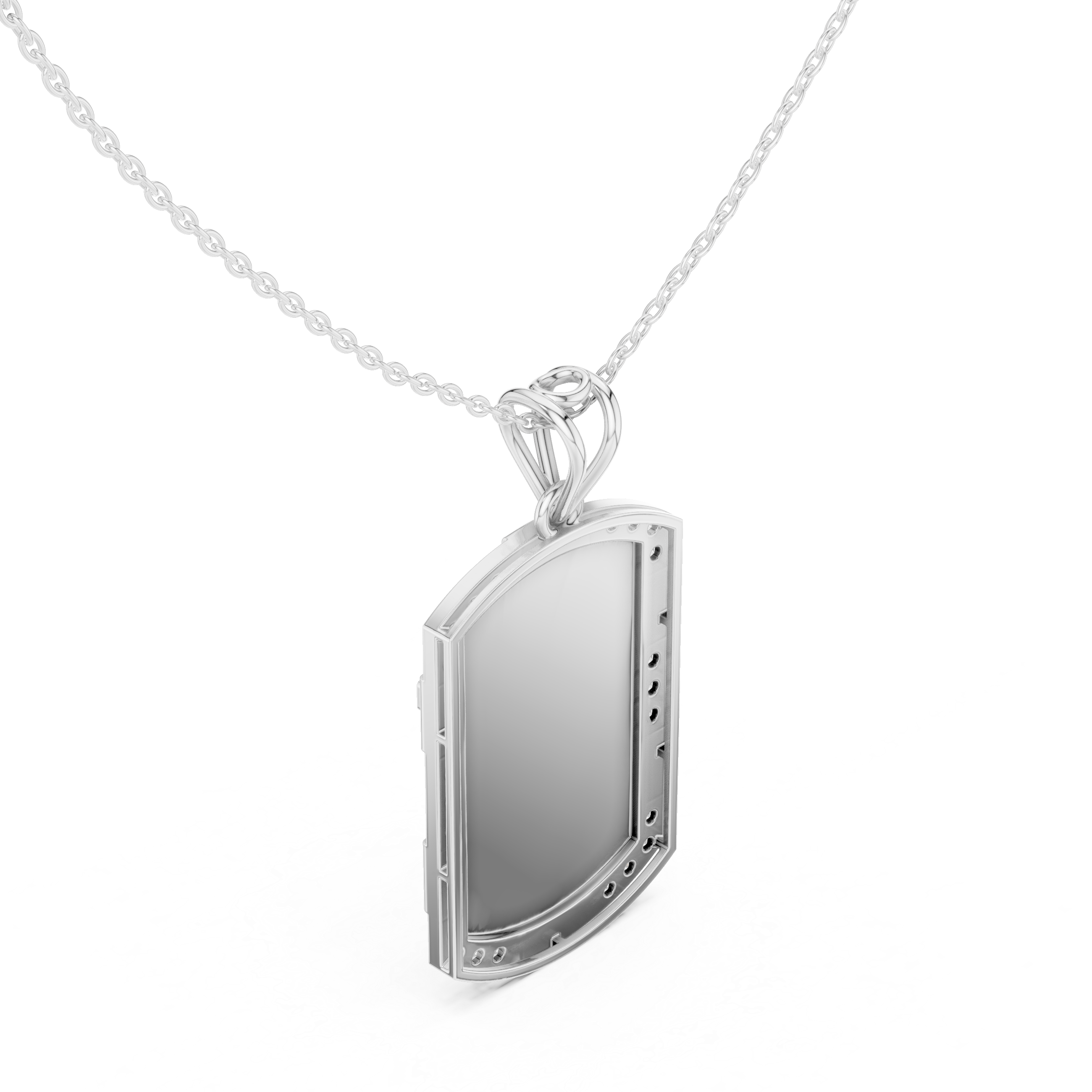 Diamond Cross Tag Pendant