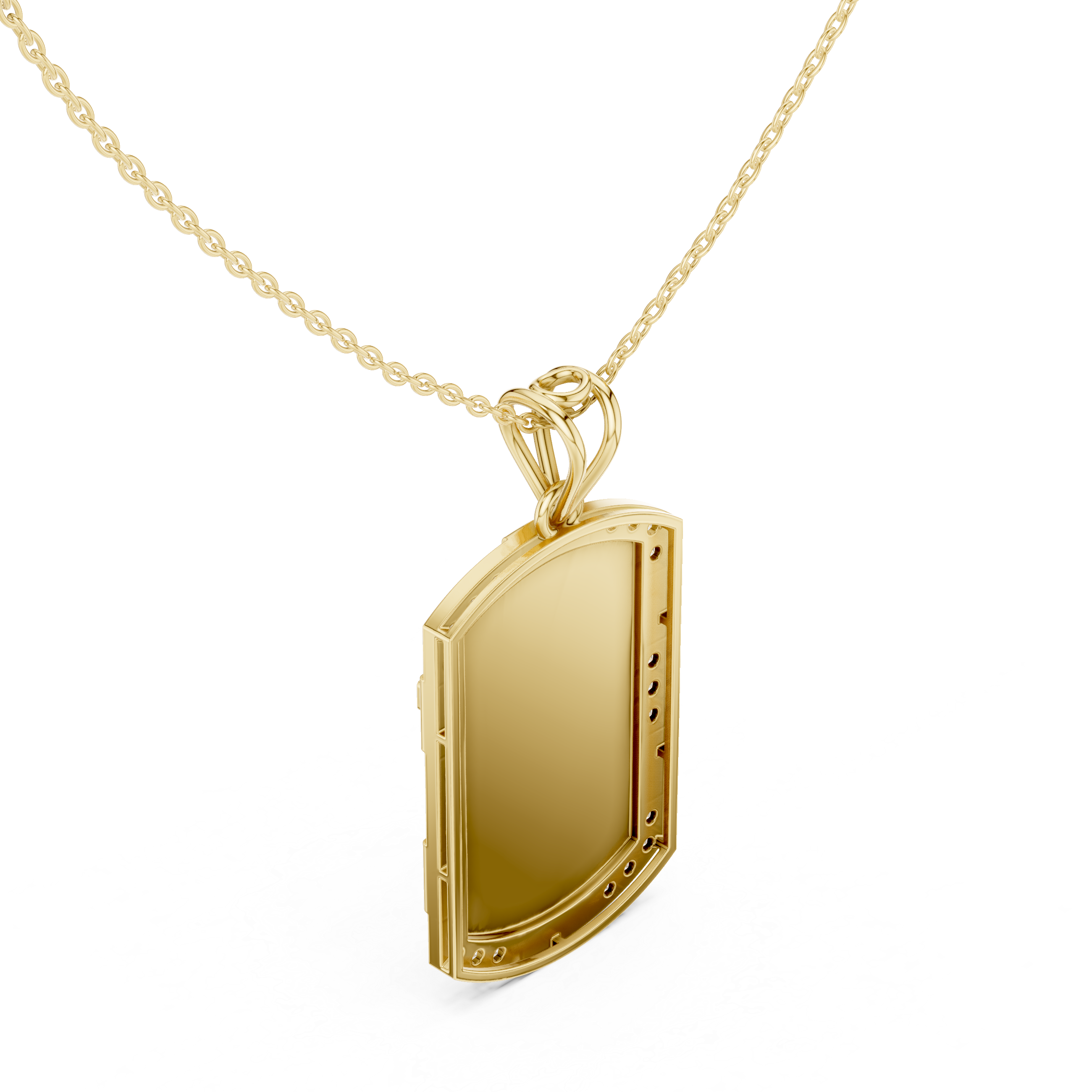 Diamond Cross Tag Pendant
