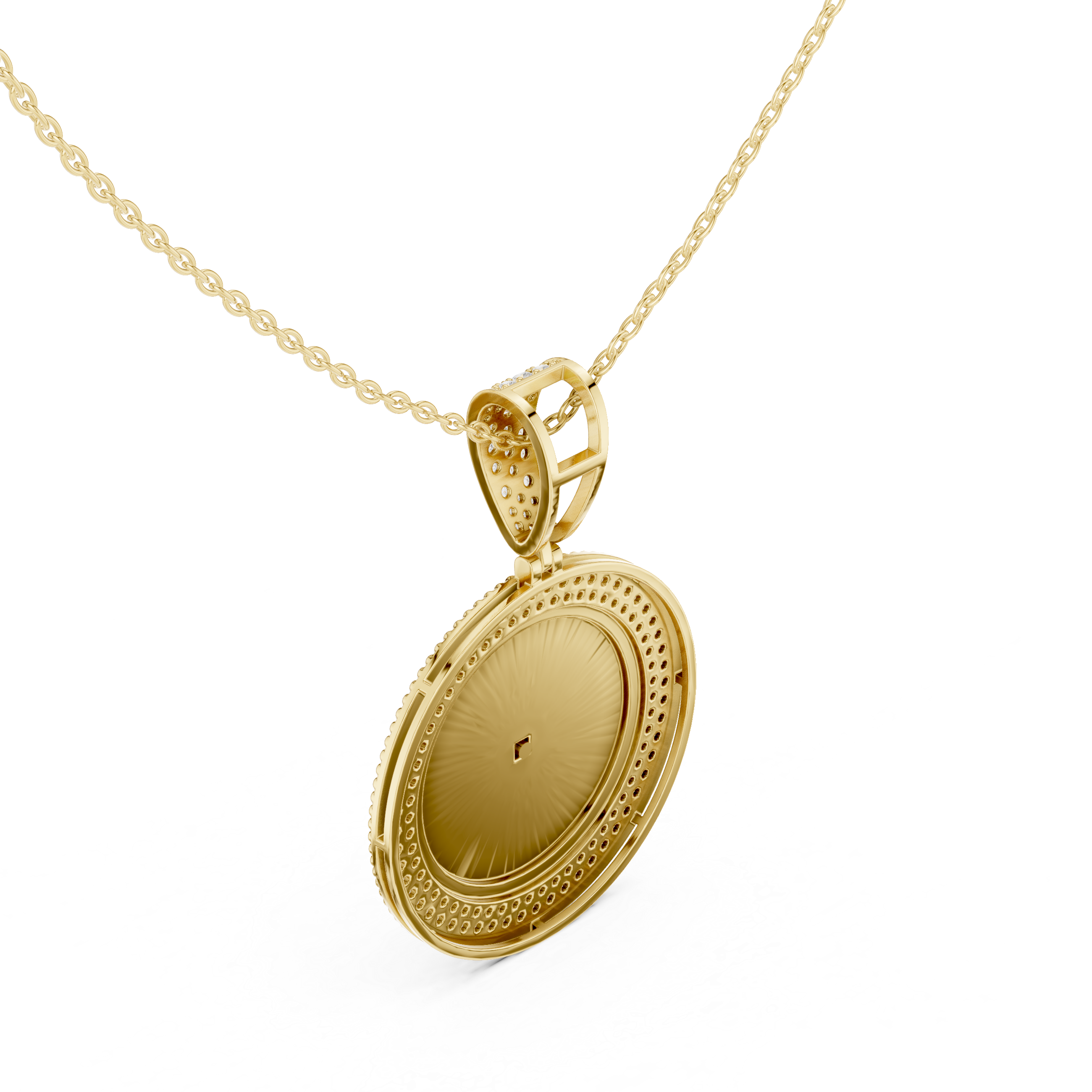 Medusa Diamond Medallion Pendant