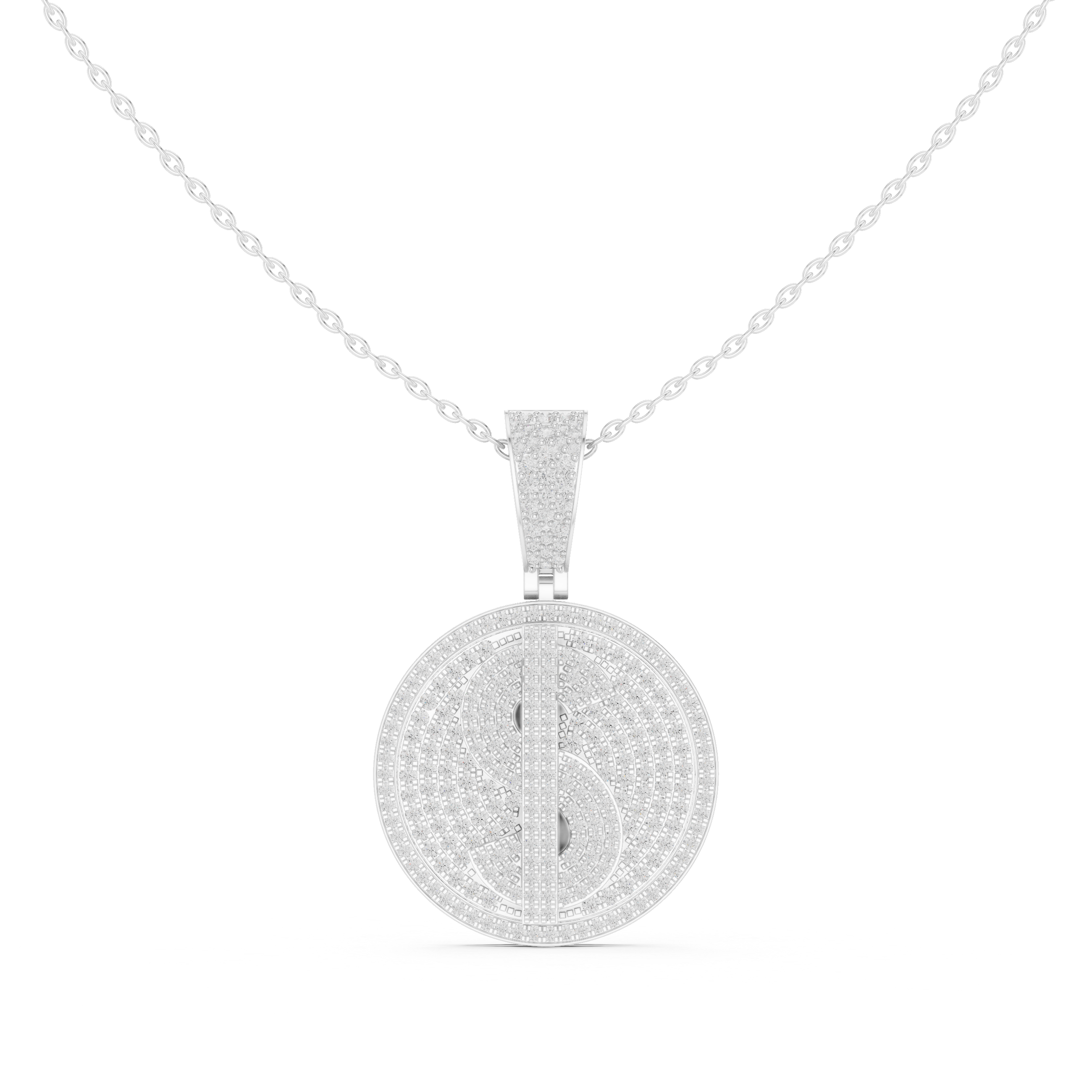 Luxury Dollar Sign Diamond Pendant