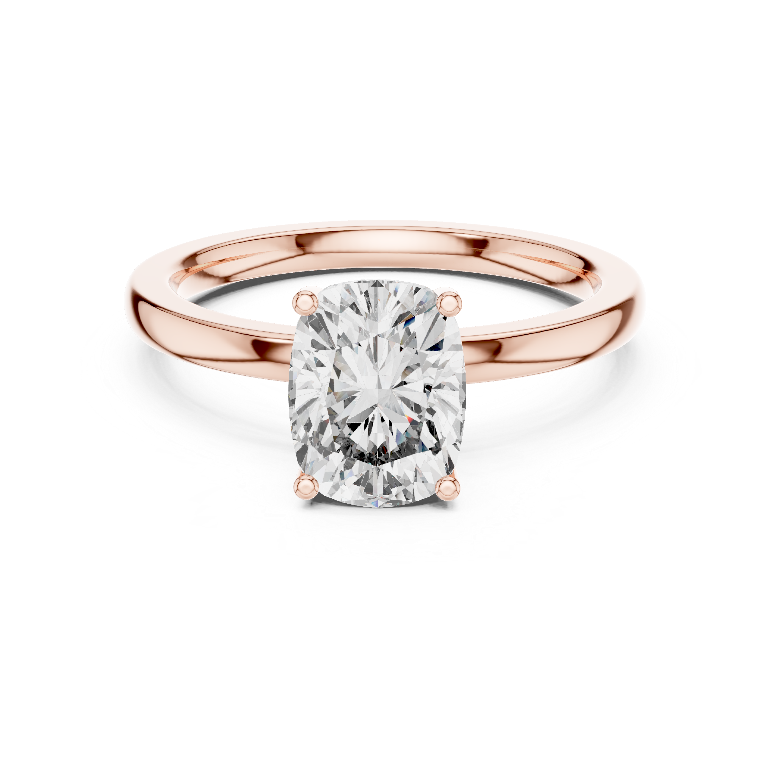 Minimal Cushion Solitaire Ring