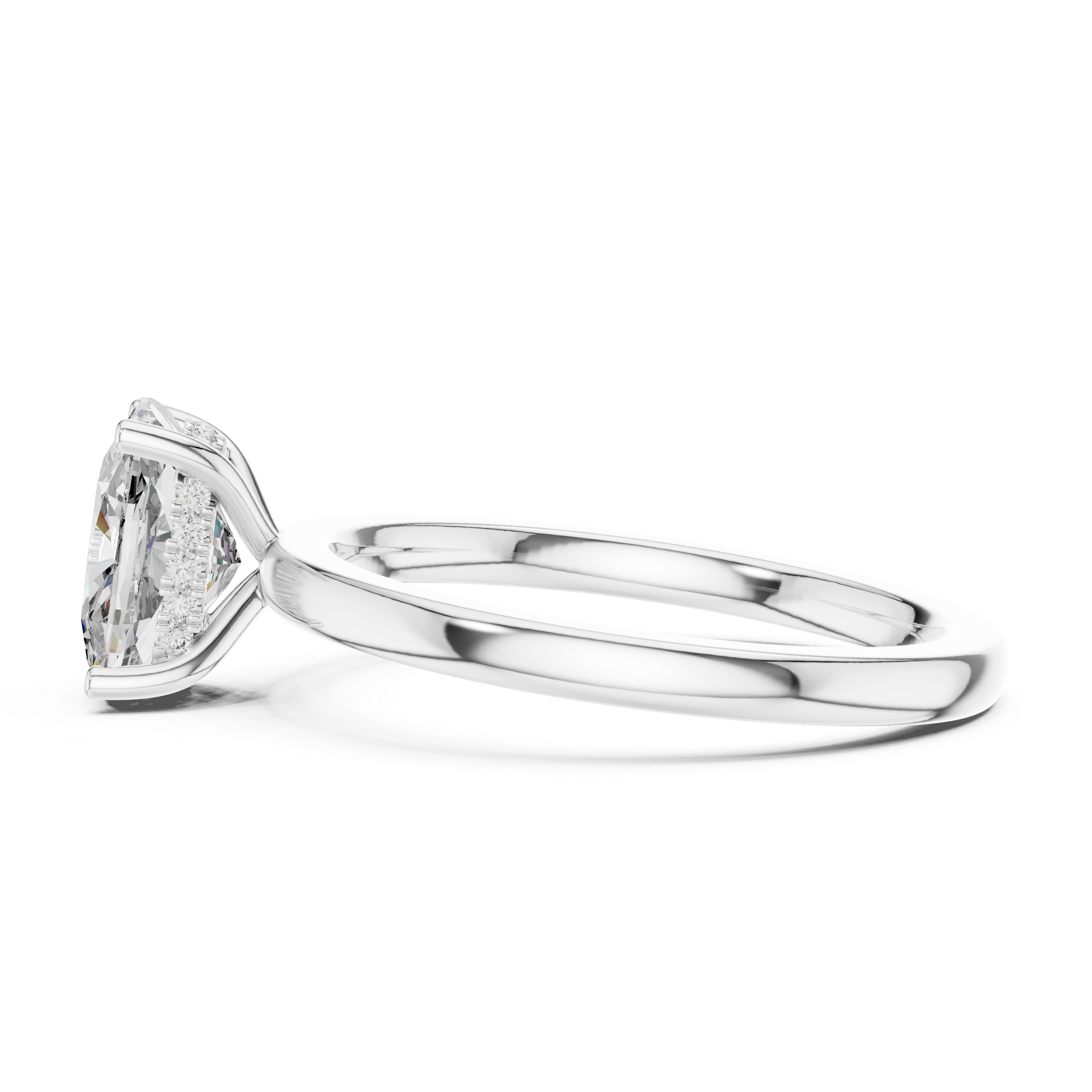 Minimal Cushion Solitaire Ring