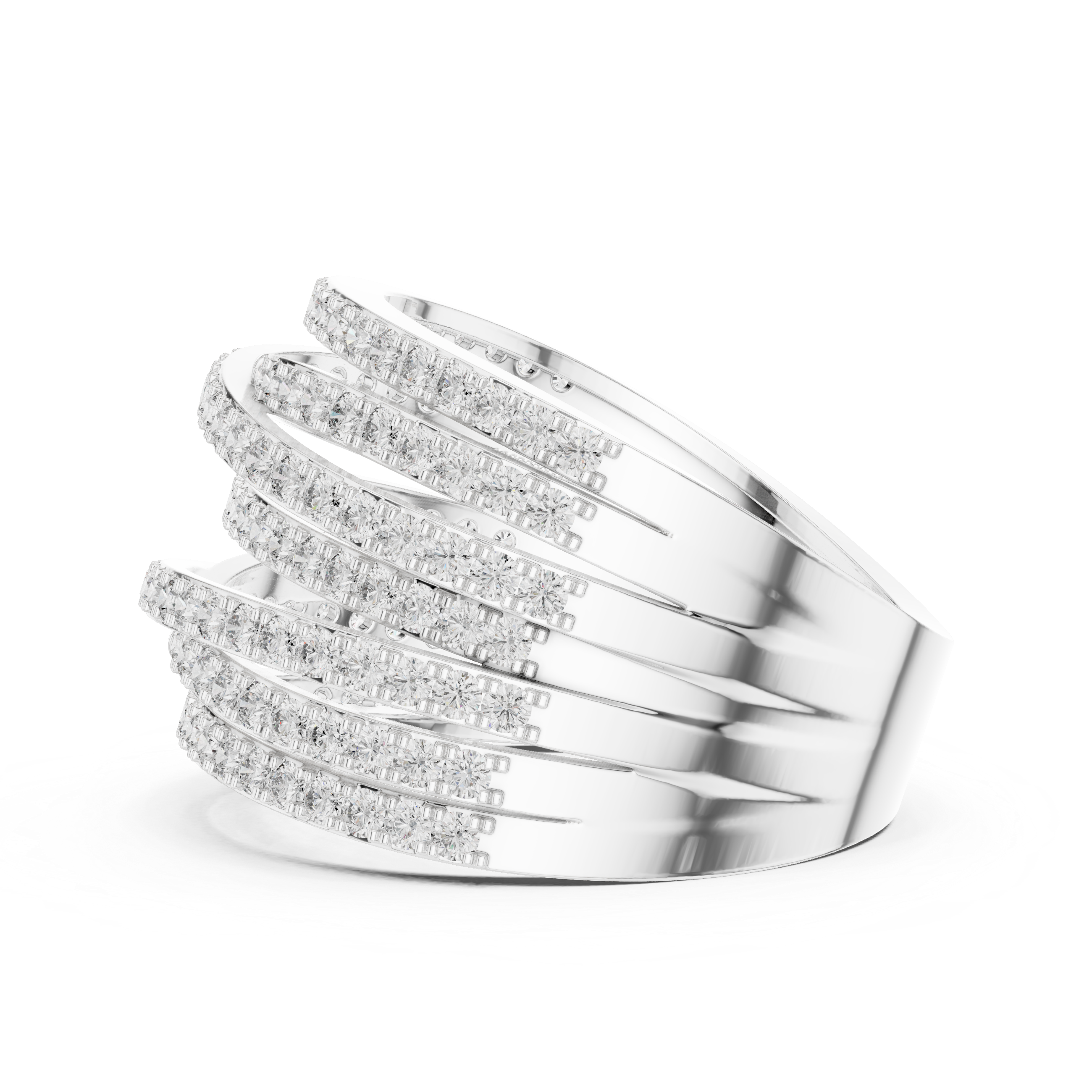 Multi Row Diamond Ring