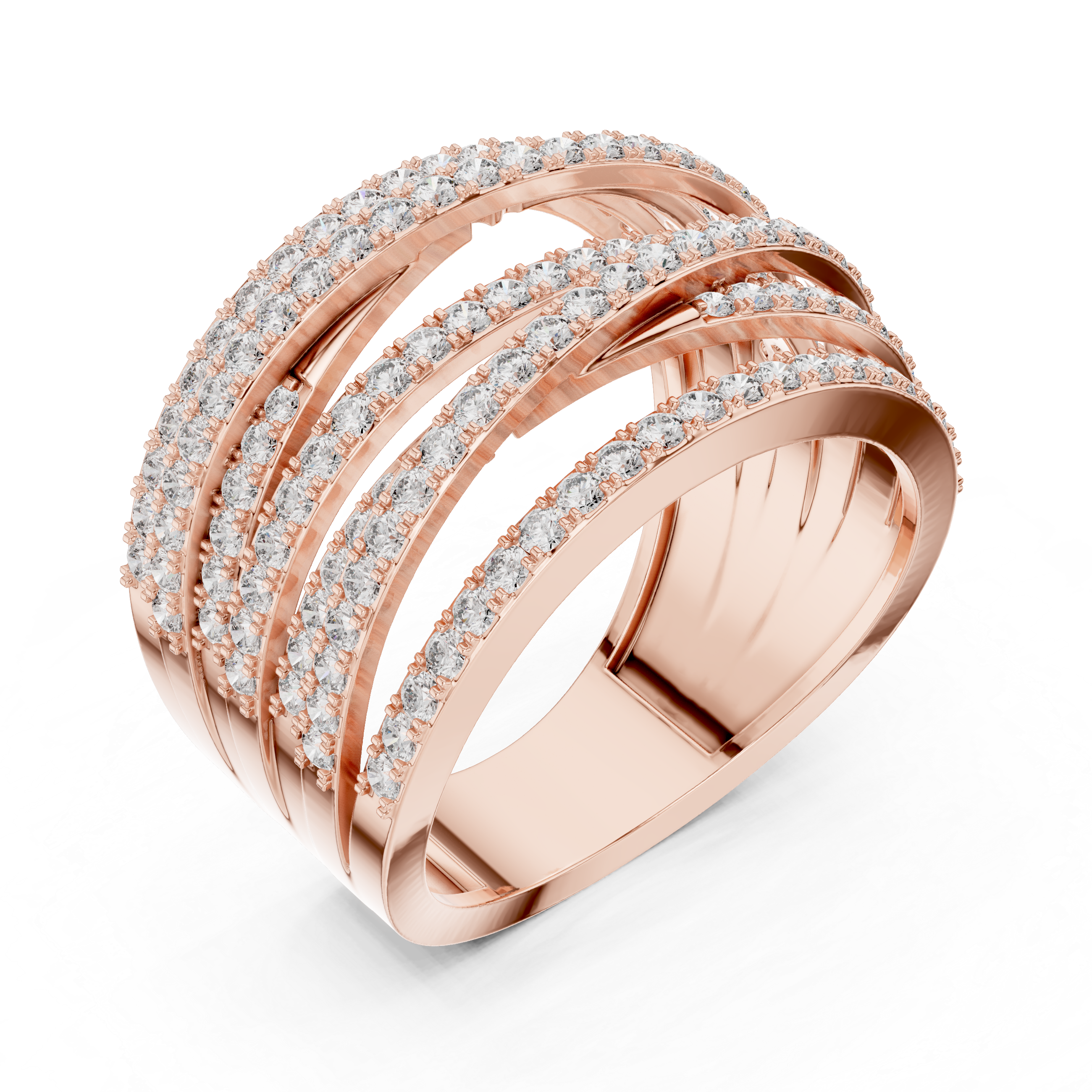 Multi Row Diamond Ring
