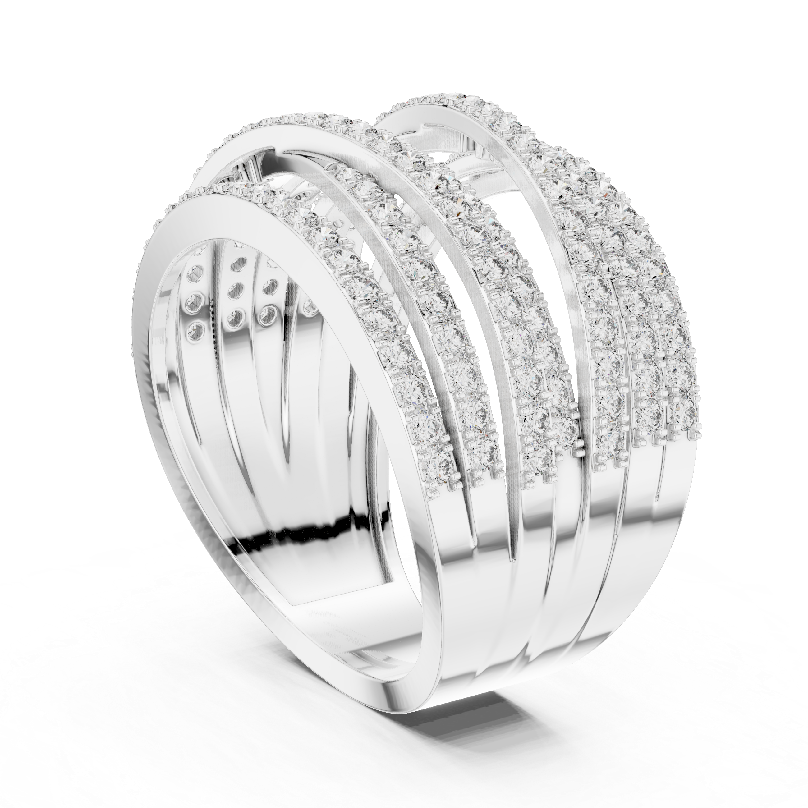 Multi Row Diamond Ring