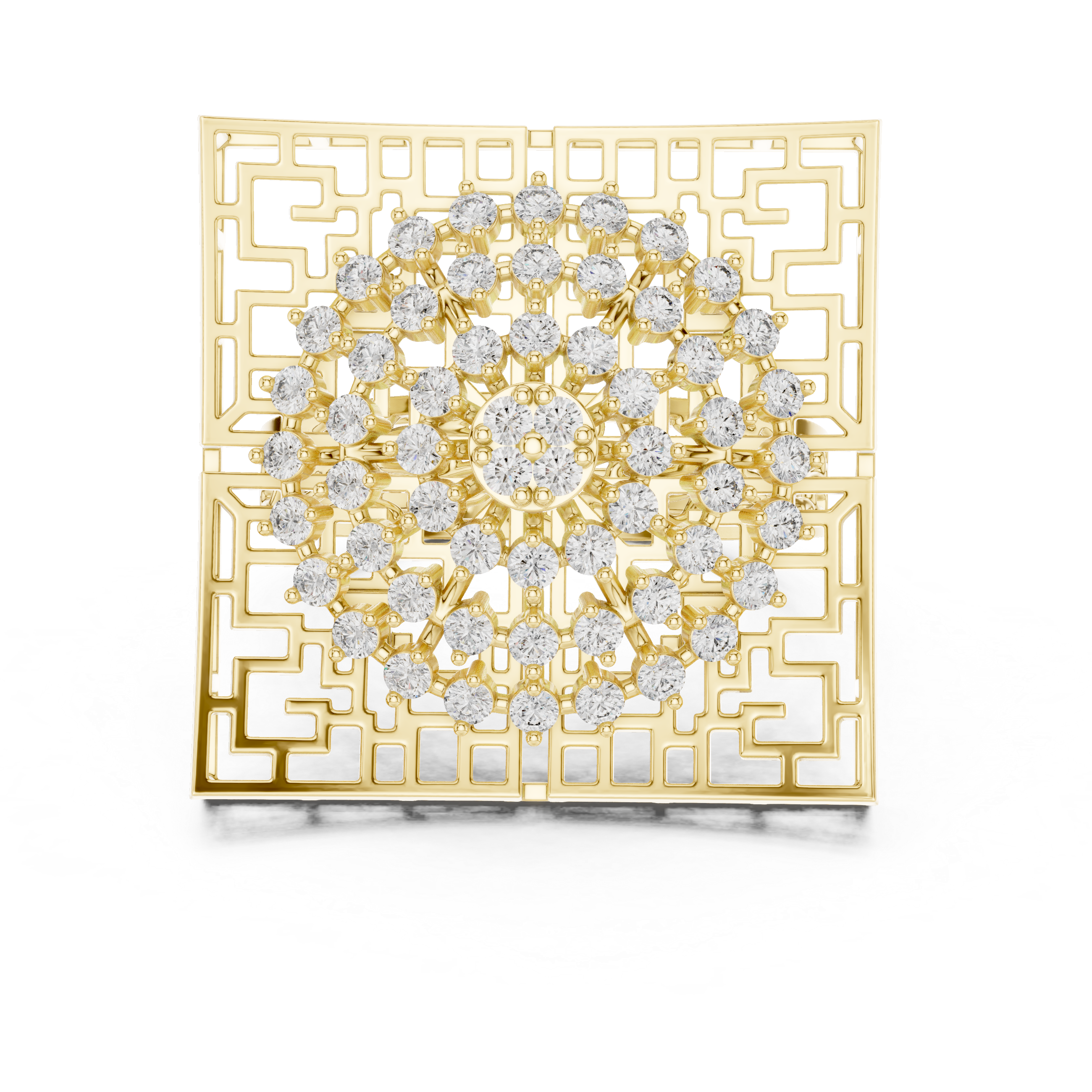 Luxury Square Halo Ring