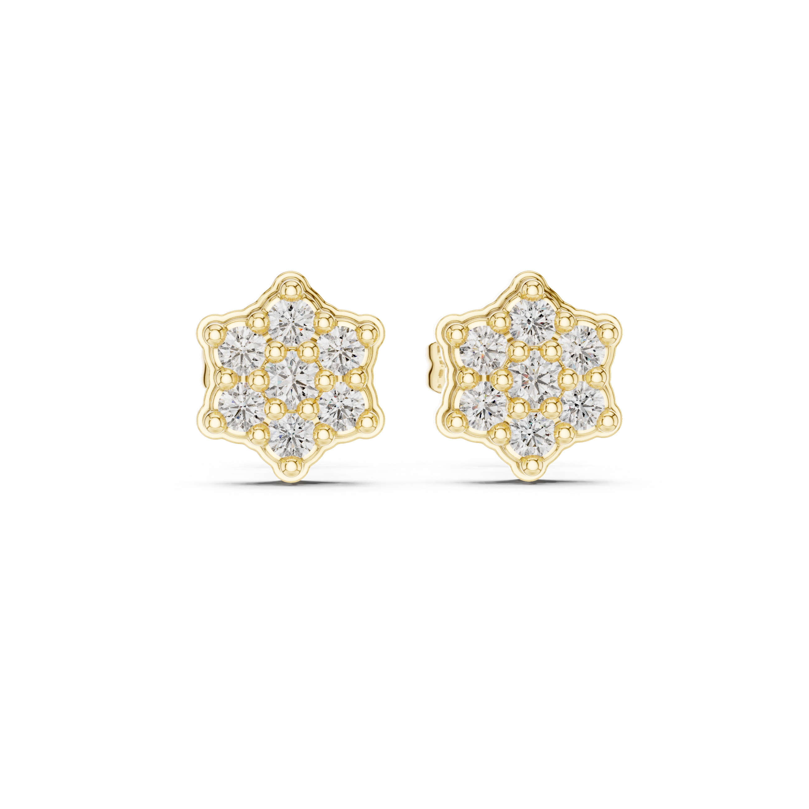 Luxury Star Cluster Stud Earrings