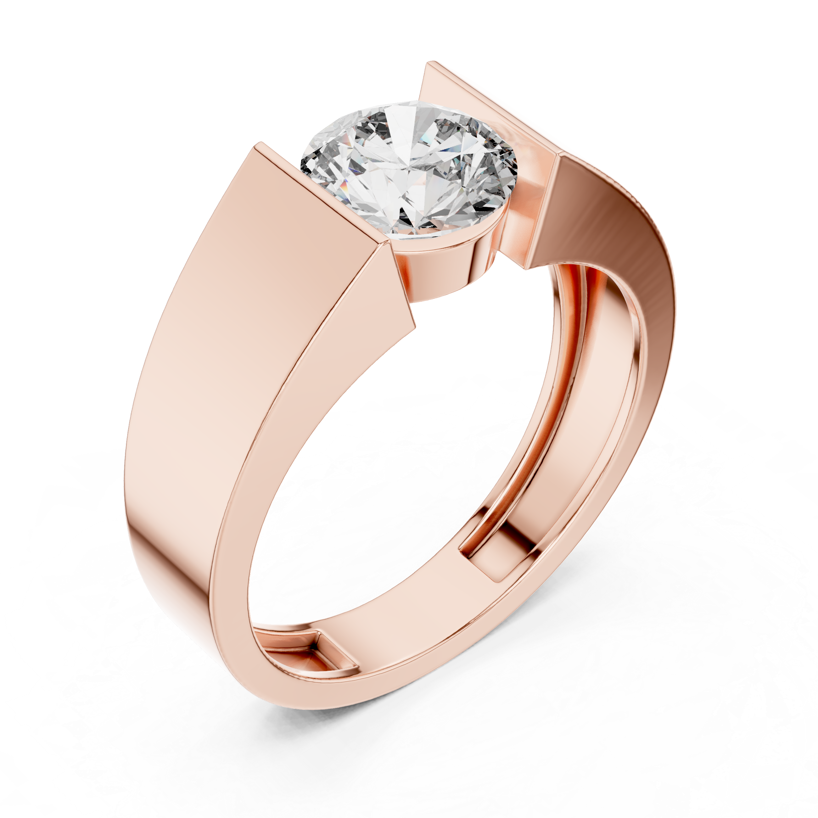 Modern Bold Diamond Ring