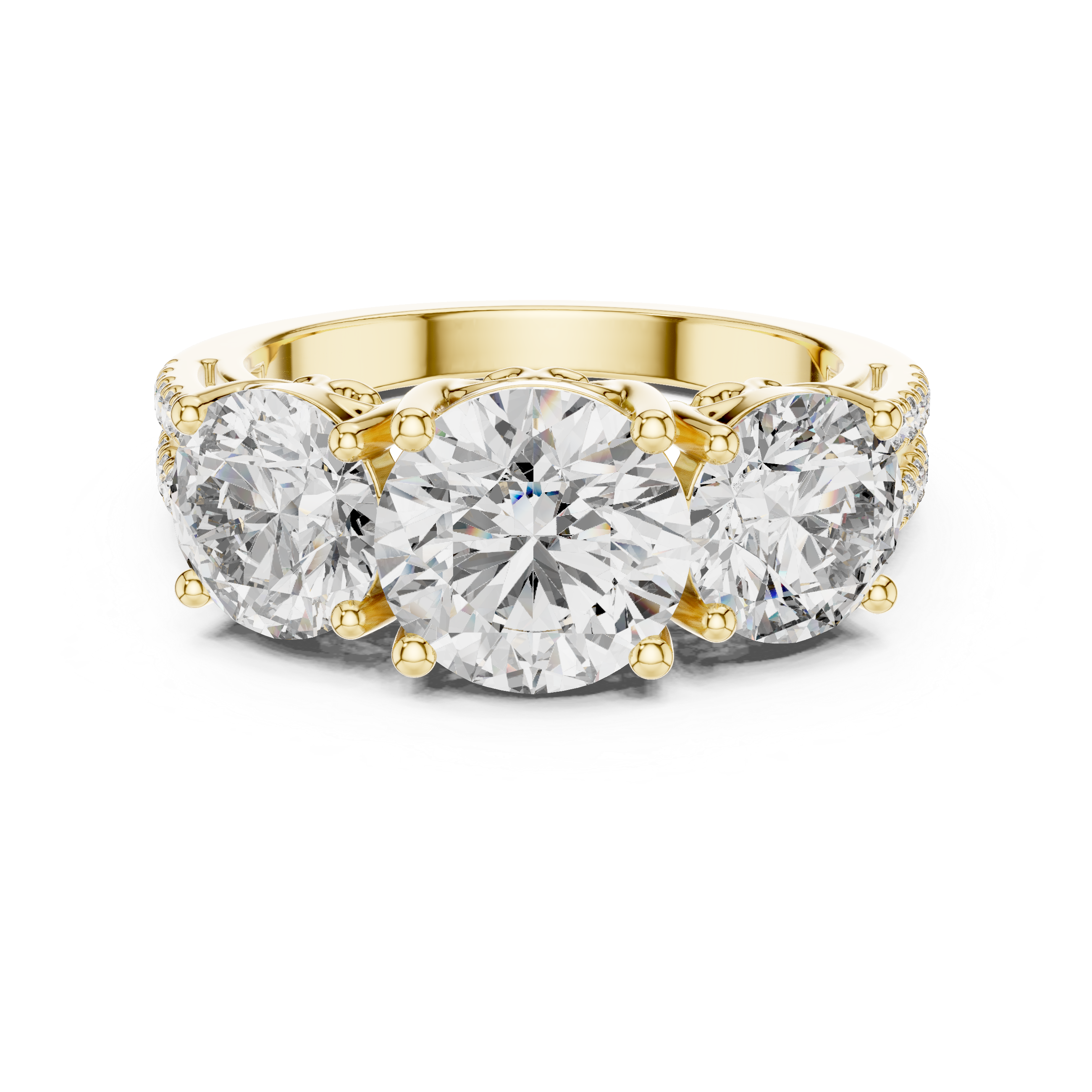Luxury Three Stone Diamond Ring