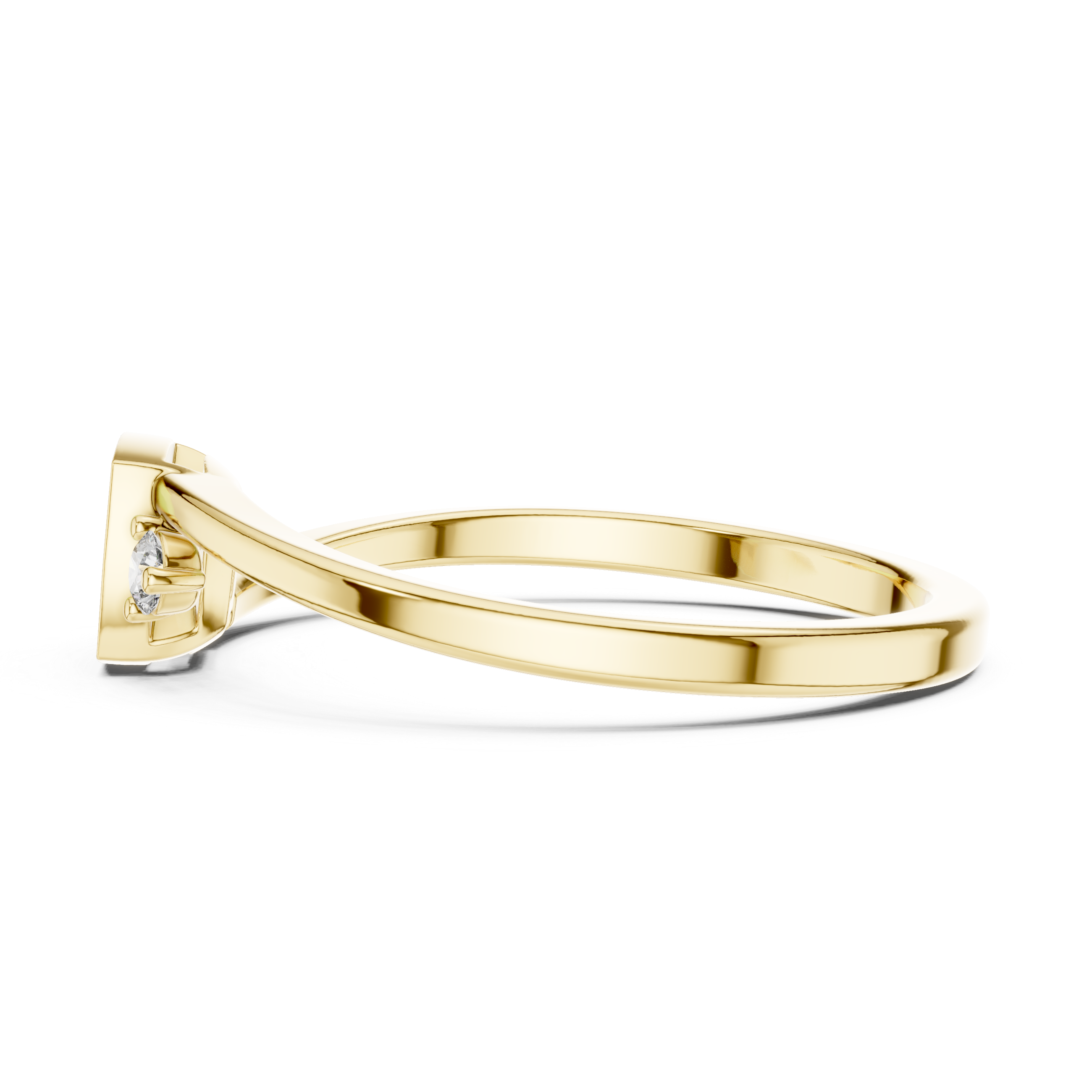 Cushion Halo Diamond Ring with Side Accent Stones