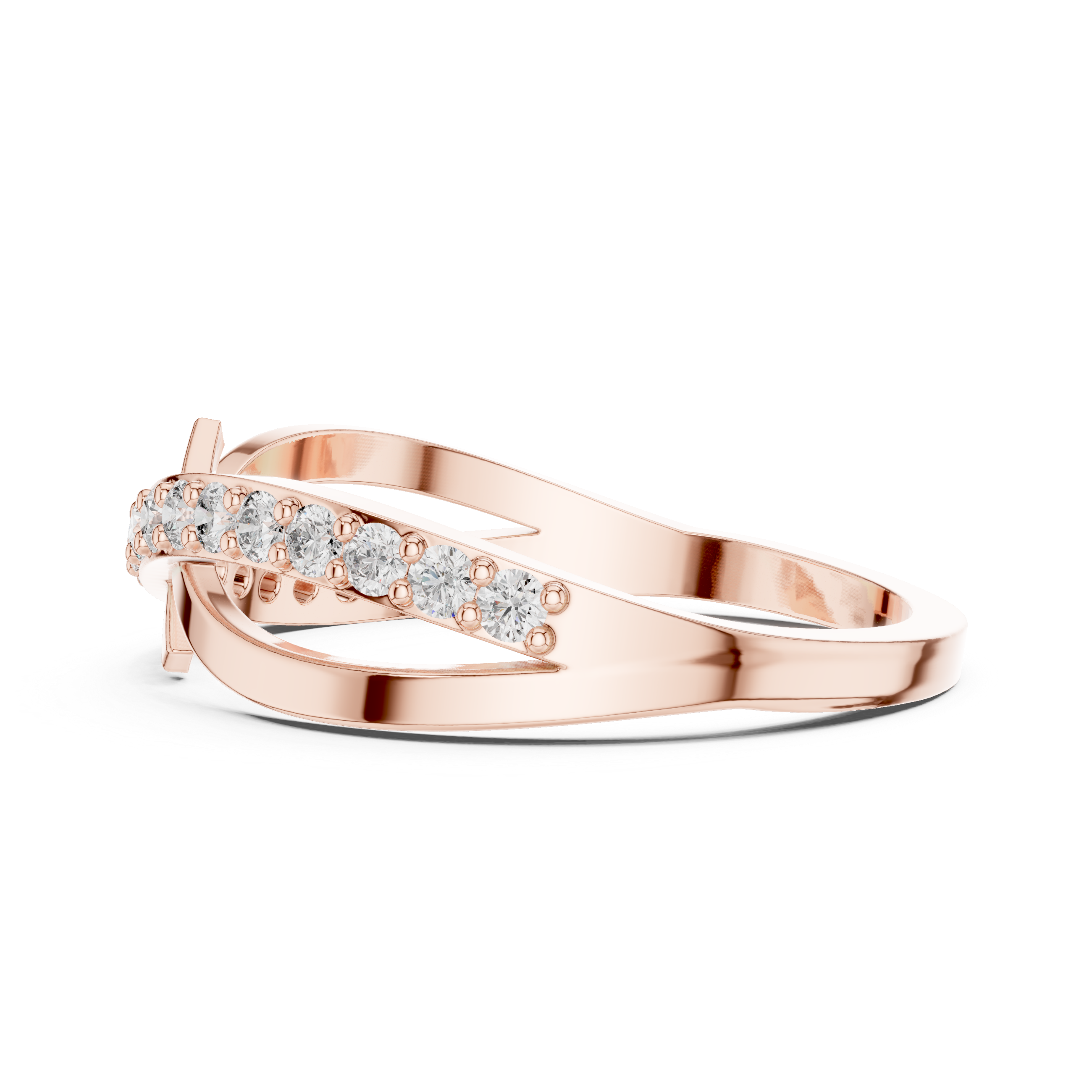 Infinity Diamond Crossover Ring