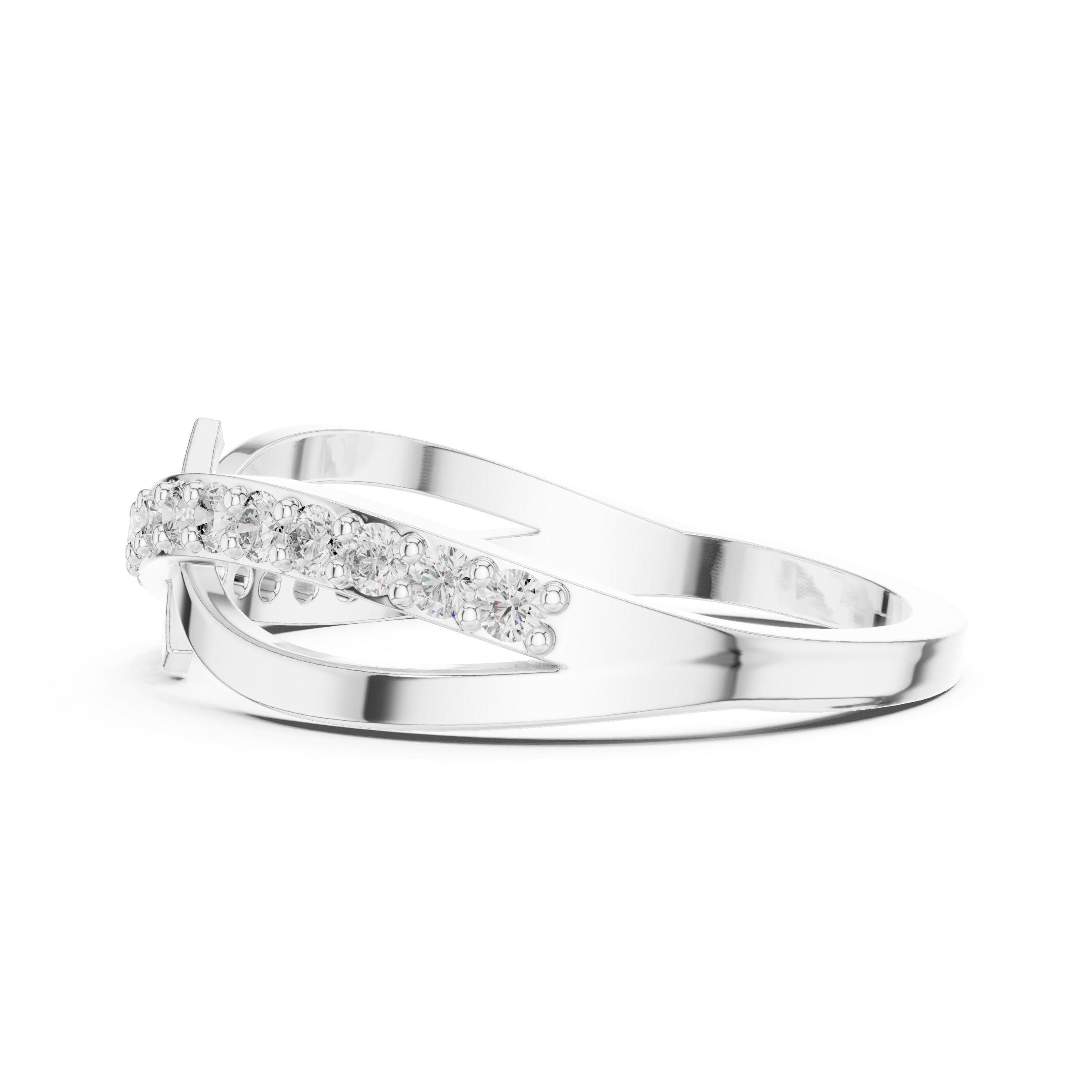 Infinity Diamond Crossover Ring