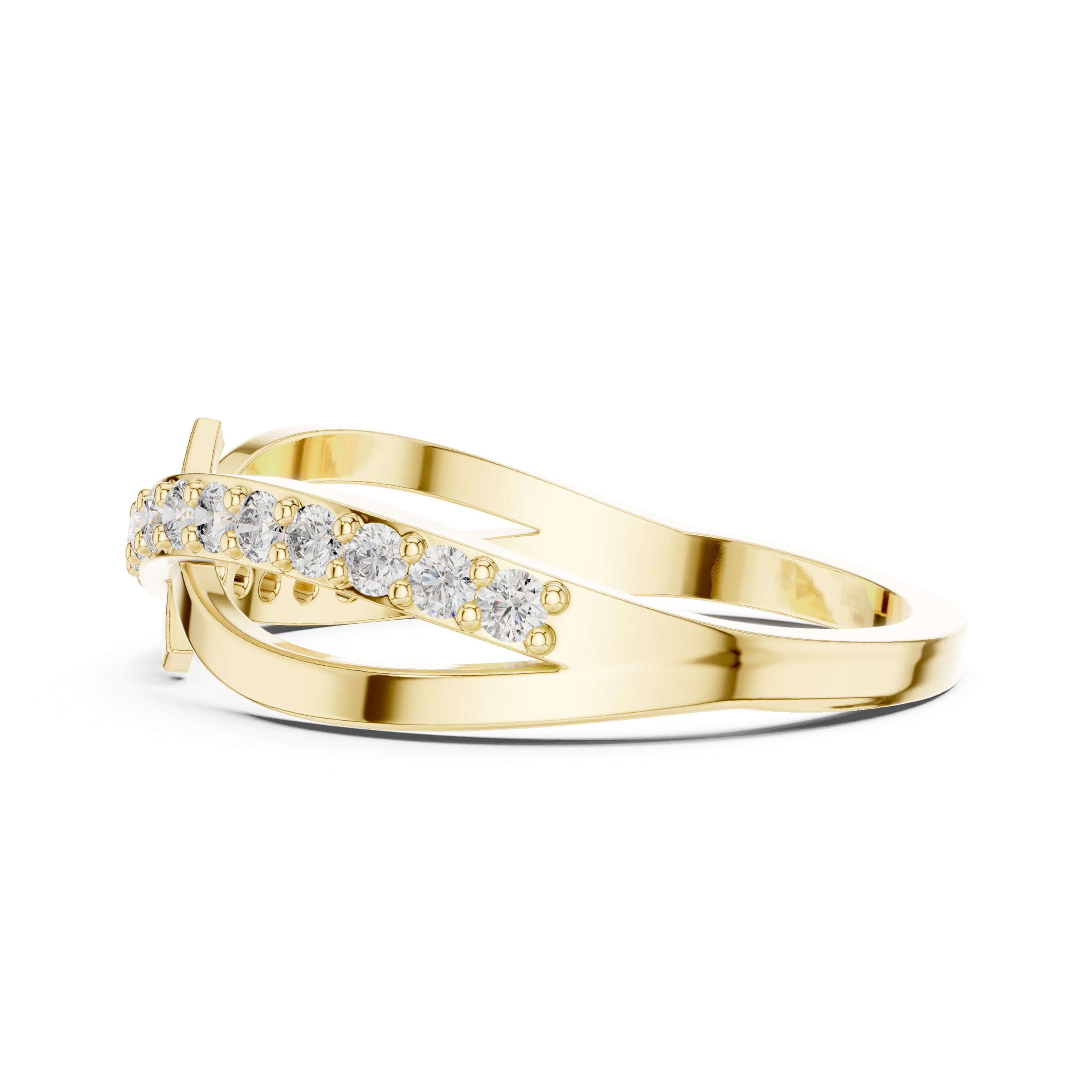 Infinity Diamond Crossover Ring