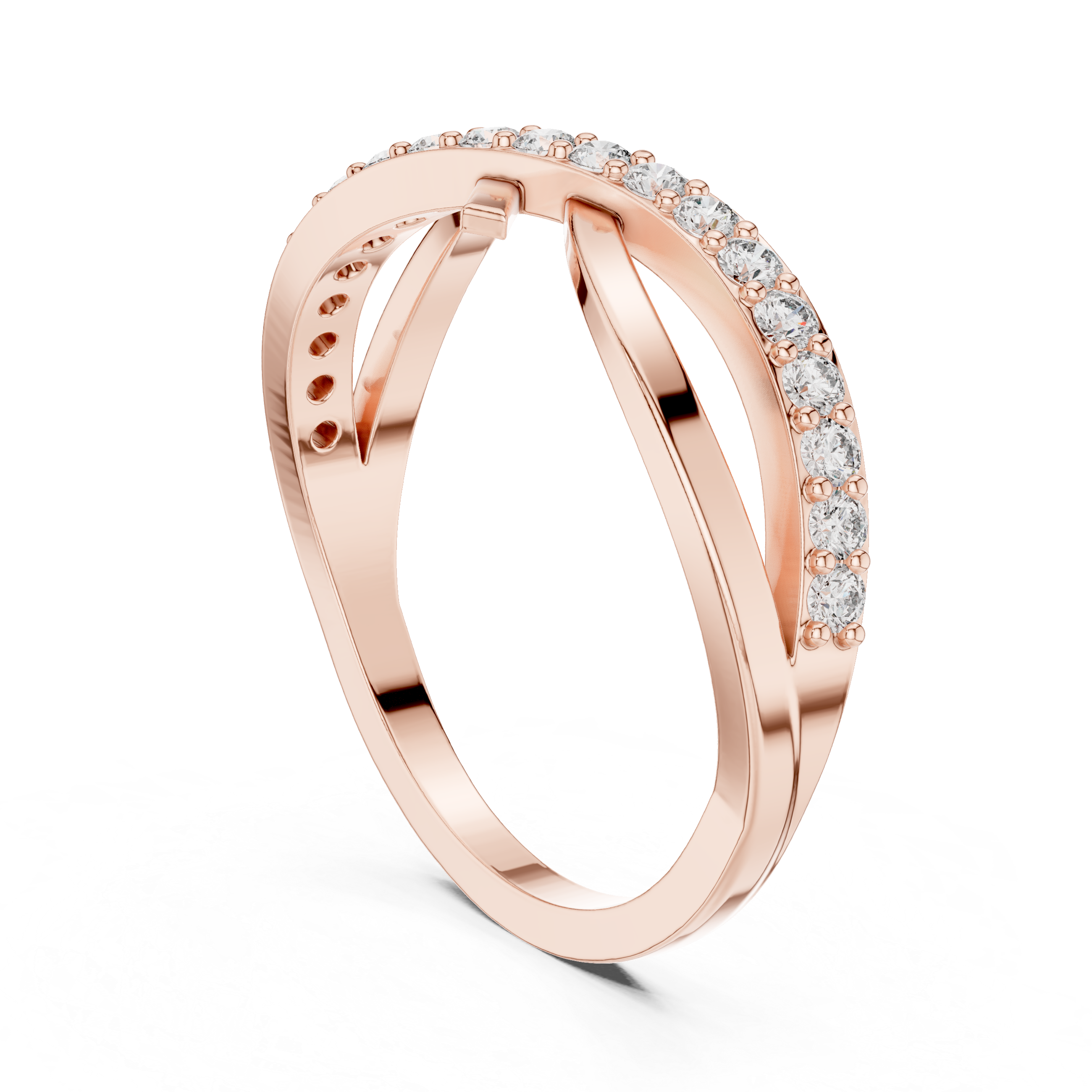 Infinity Diamond Crossover Ring