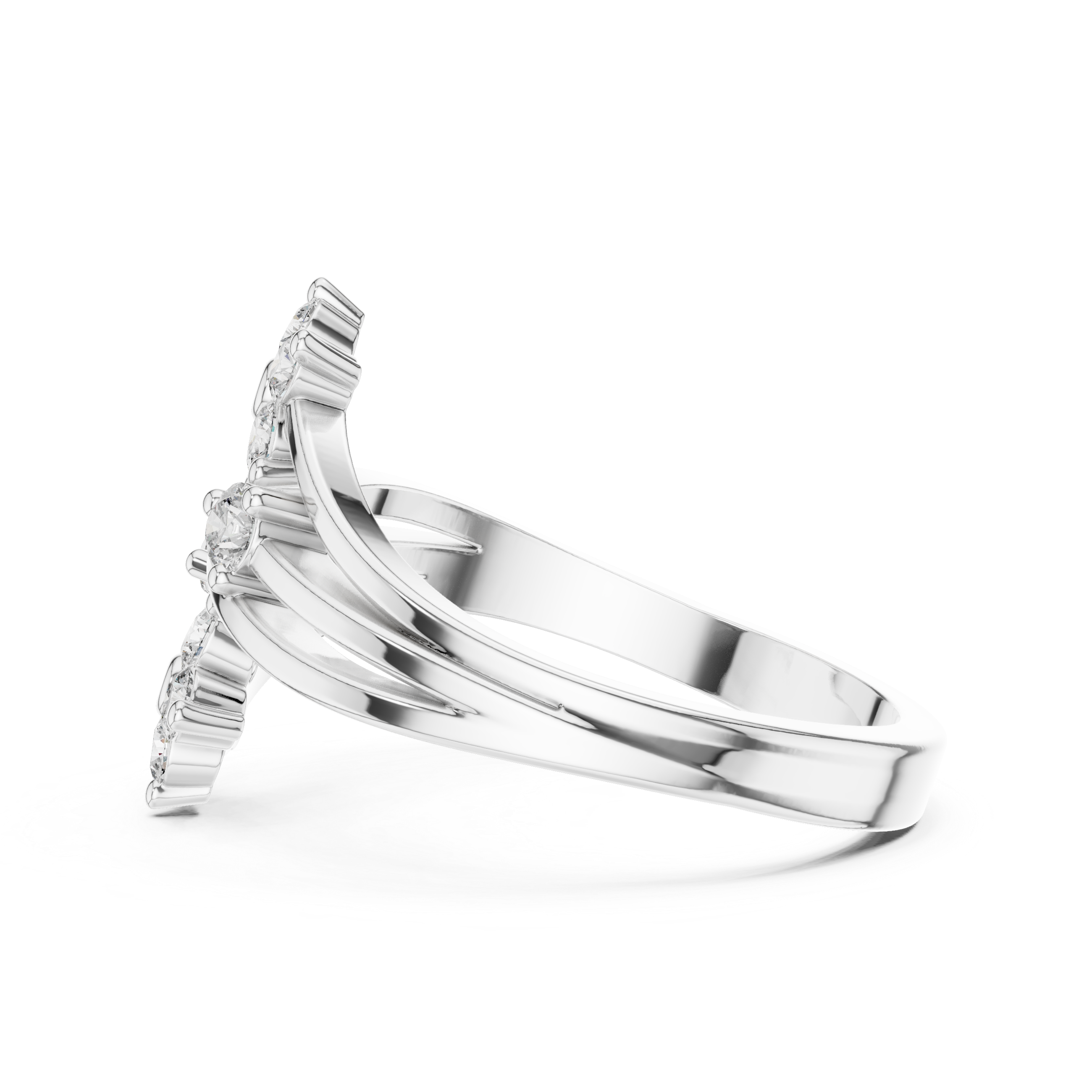 Floral Diamond Wrap Ring