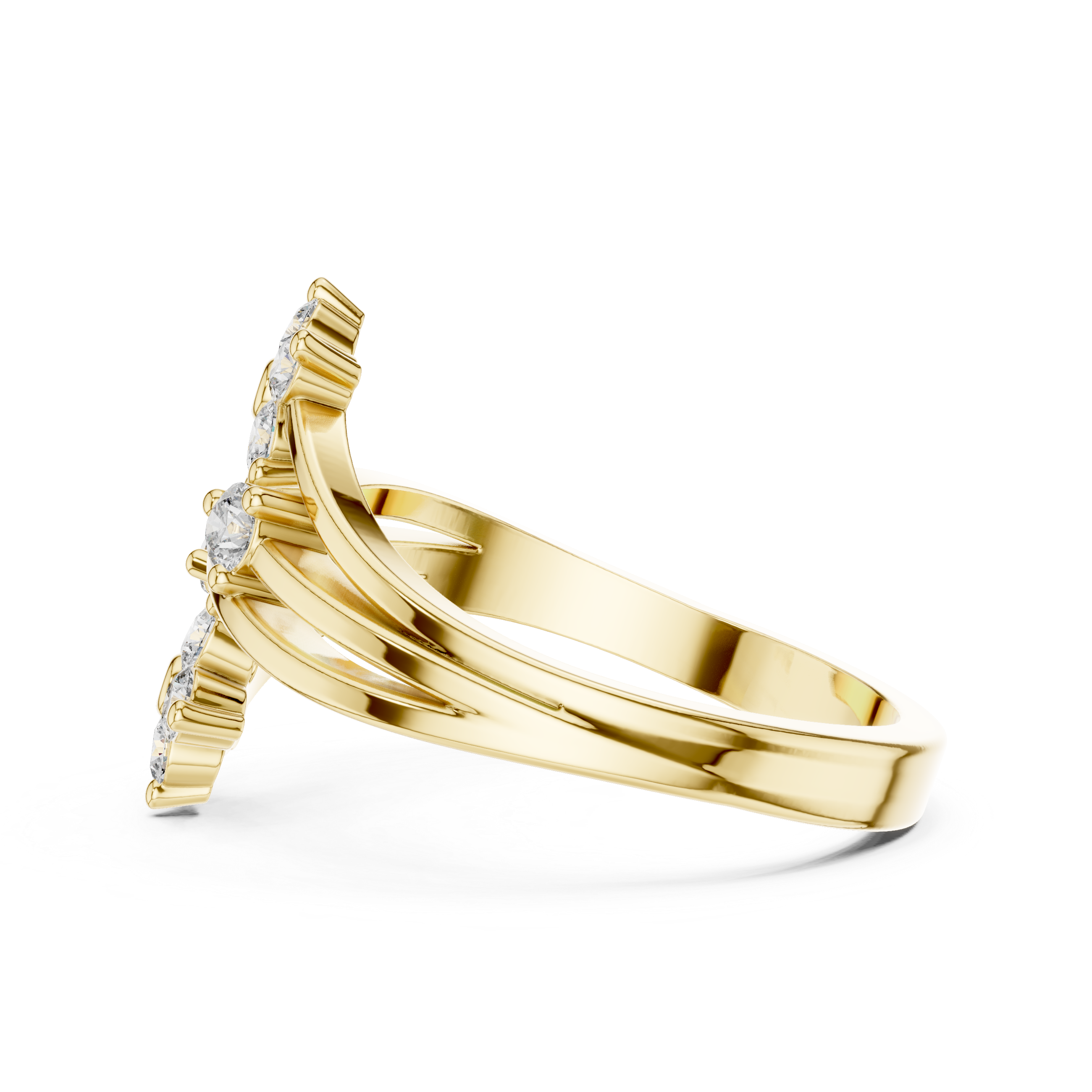 Floral Diamond Wrap Ring