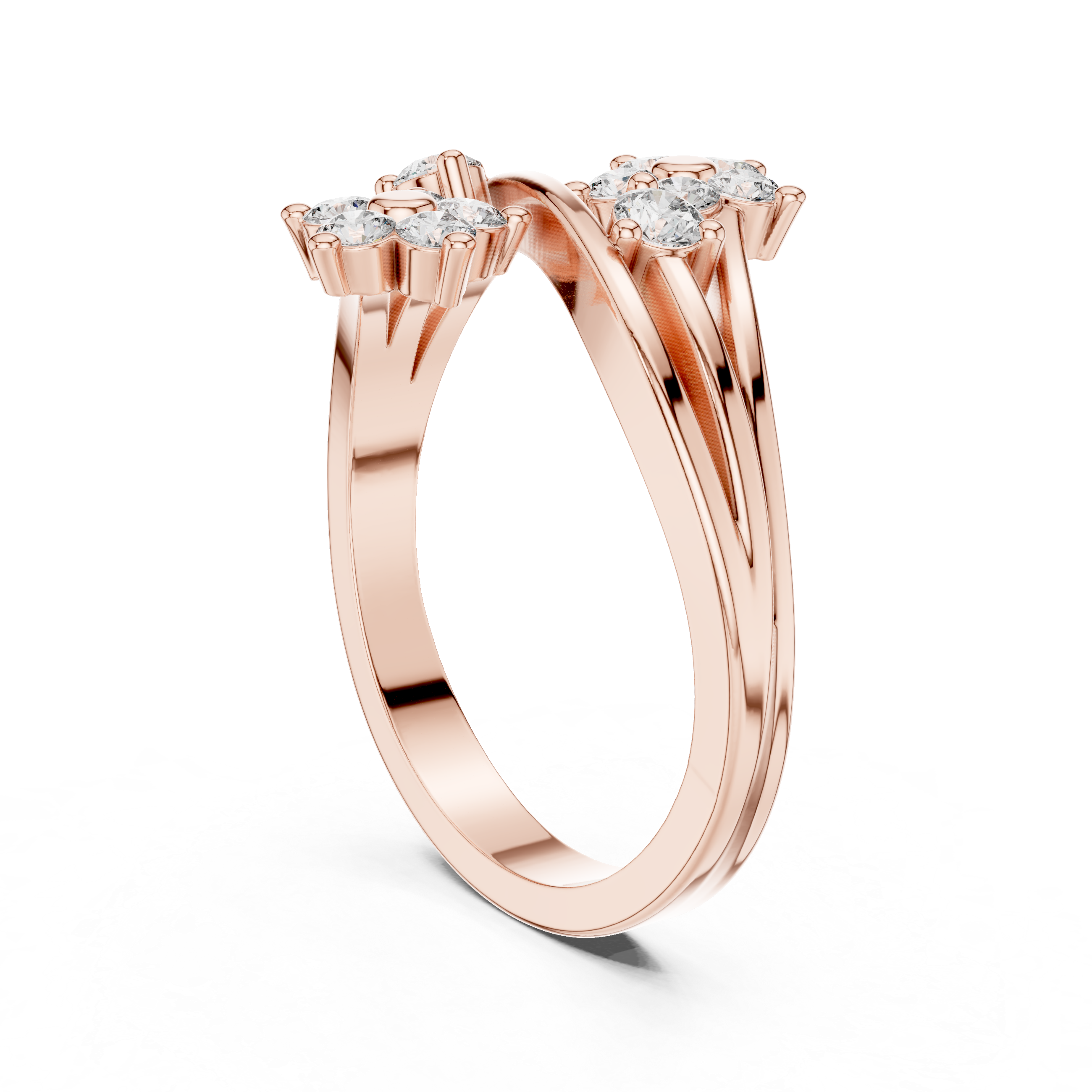 Floral Diamond Wrap Ring