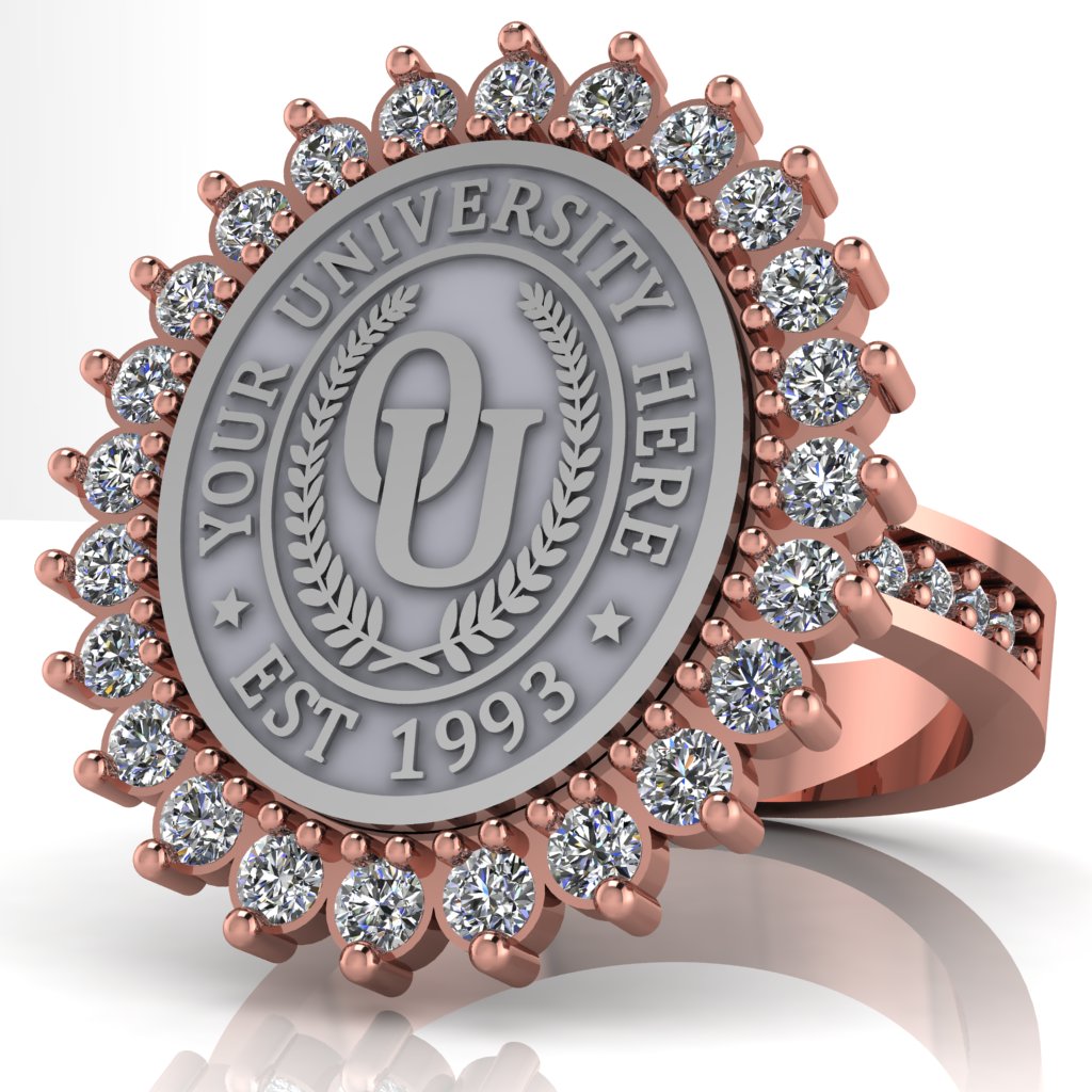 Serku Oval | Channel Core Band Custom Collage Ring