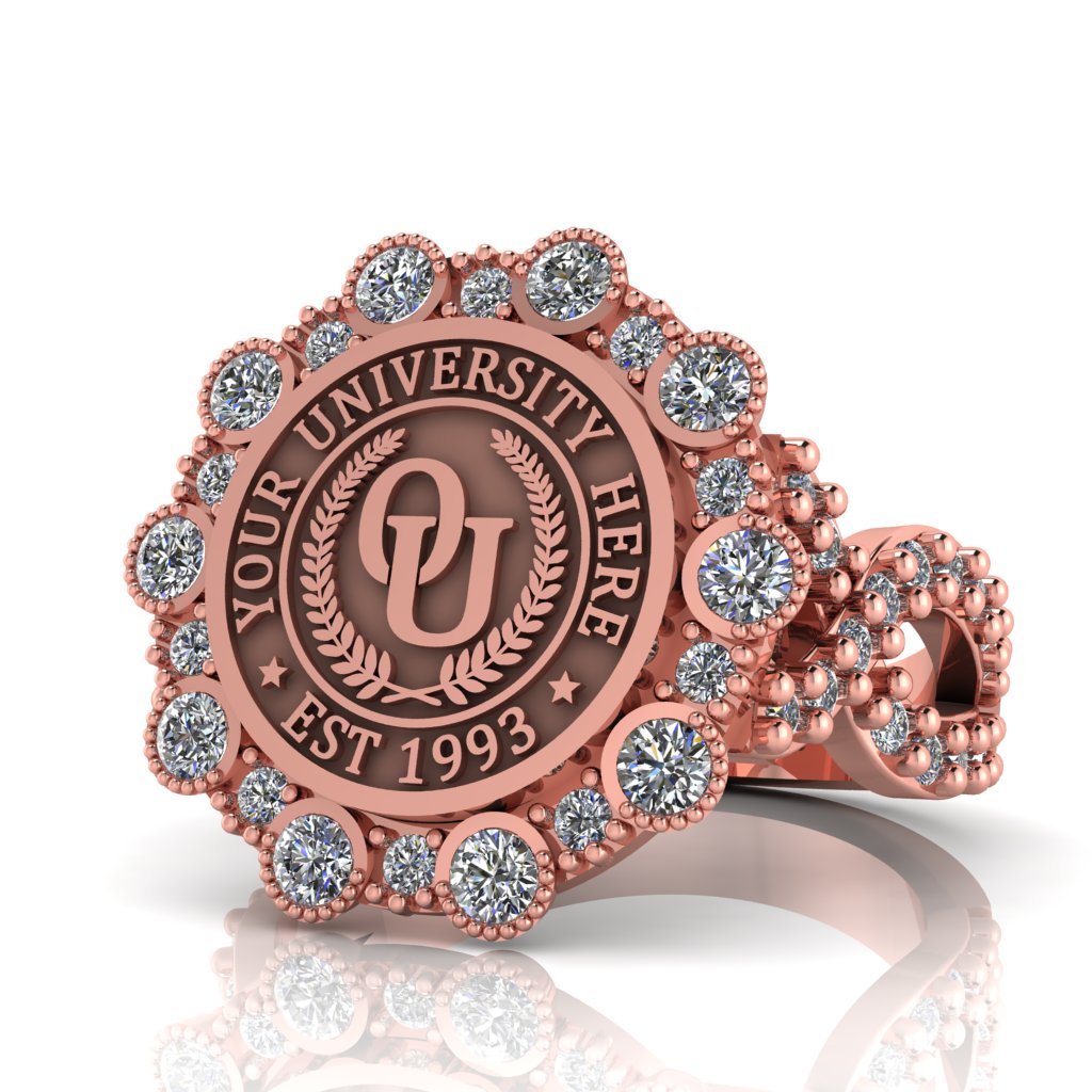 Belgi | Infinity Pave Band Custom College Ring