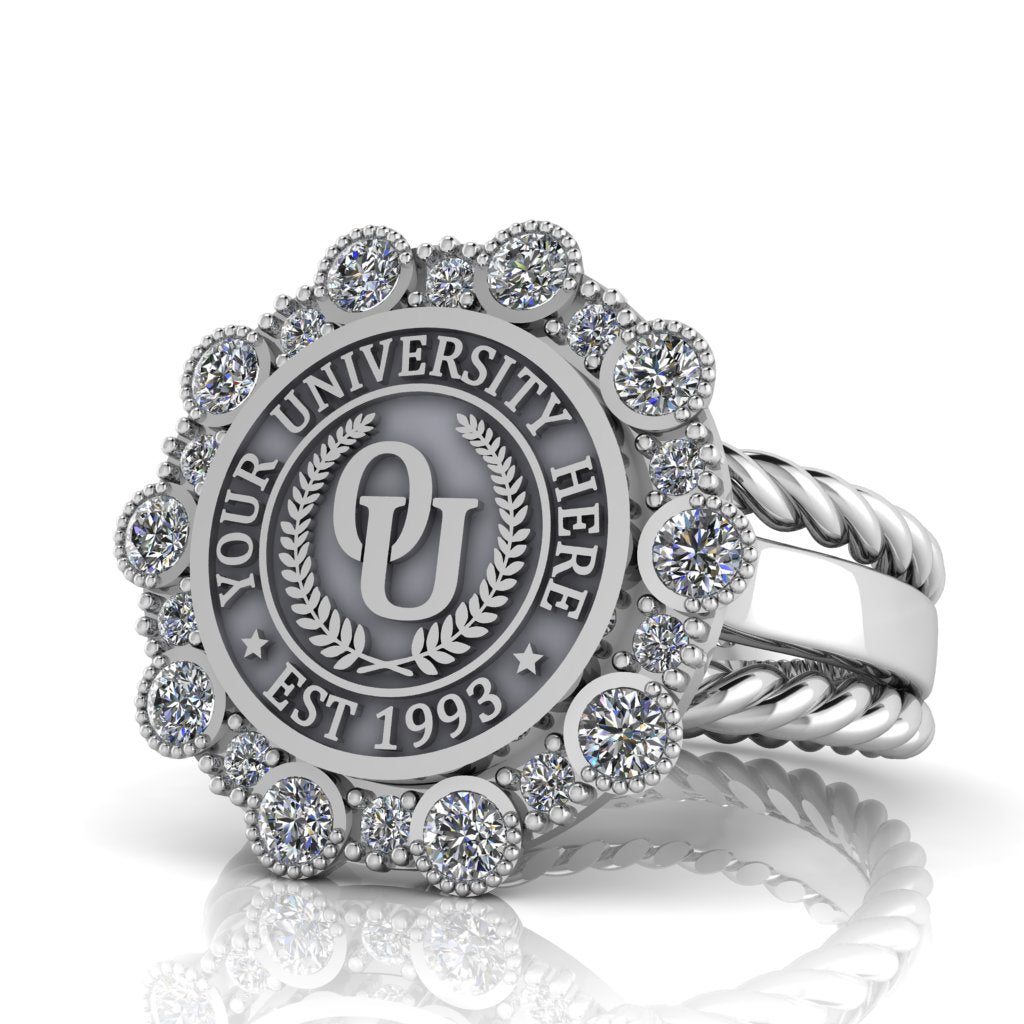 Belgi | Rope Edge Band Custom Collage Ring