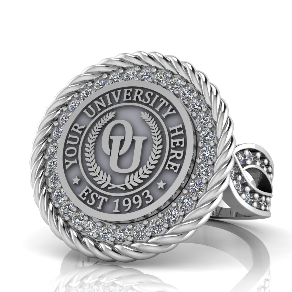 Arrecerat | Infinity Pave Band Custom College Ring