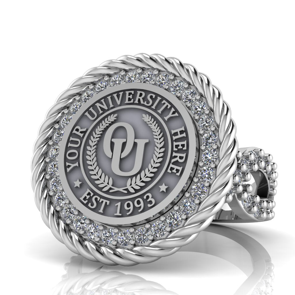 Arrecerat | Infinity Pave Band Custom College Ring