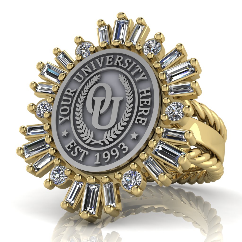 Tramontana Oval | Rope Edge Band Custom Collage Ring