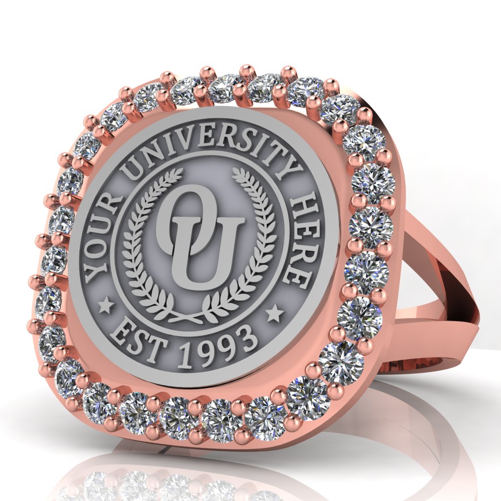 Radius | V-Frame Band Custom College Ring