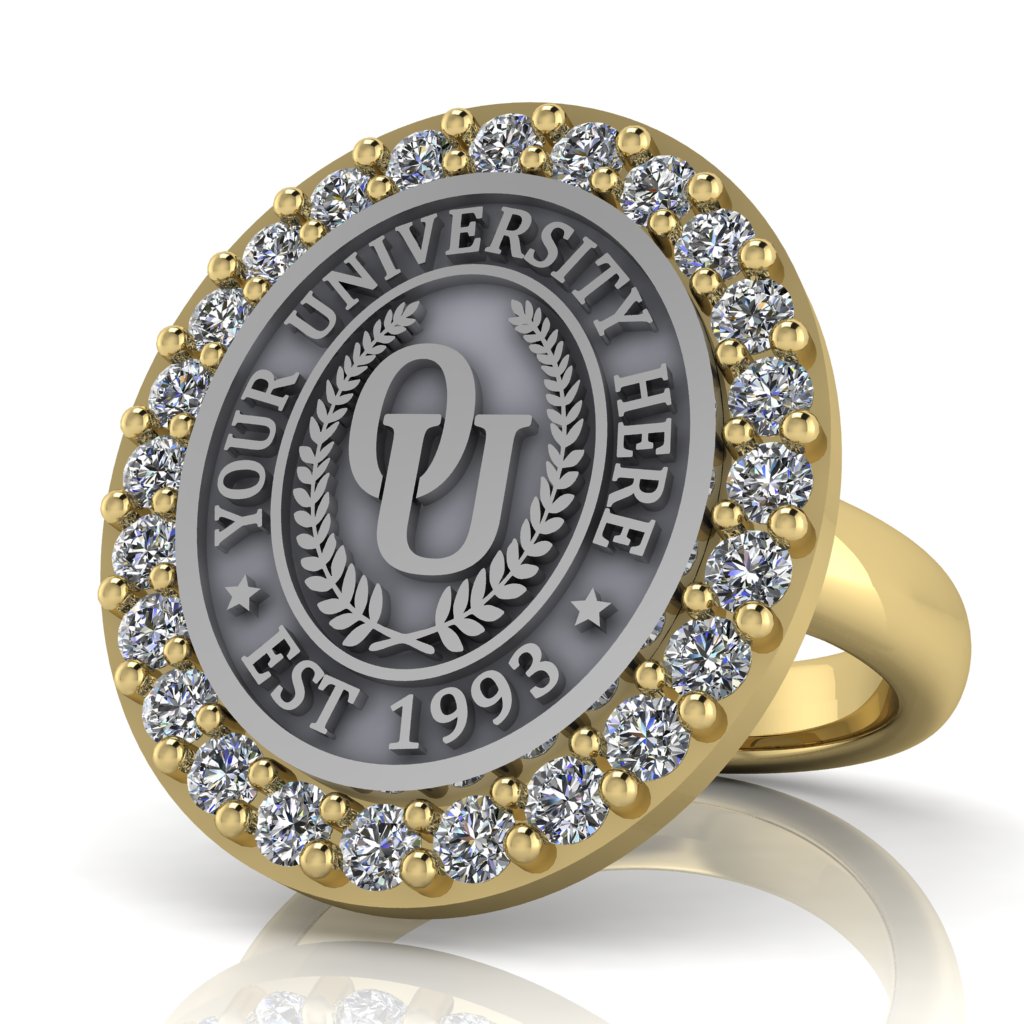 Circum Oval | Classic Dome Band Custom Collage Ring