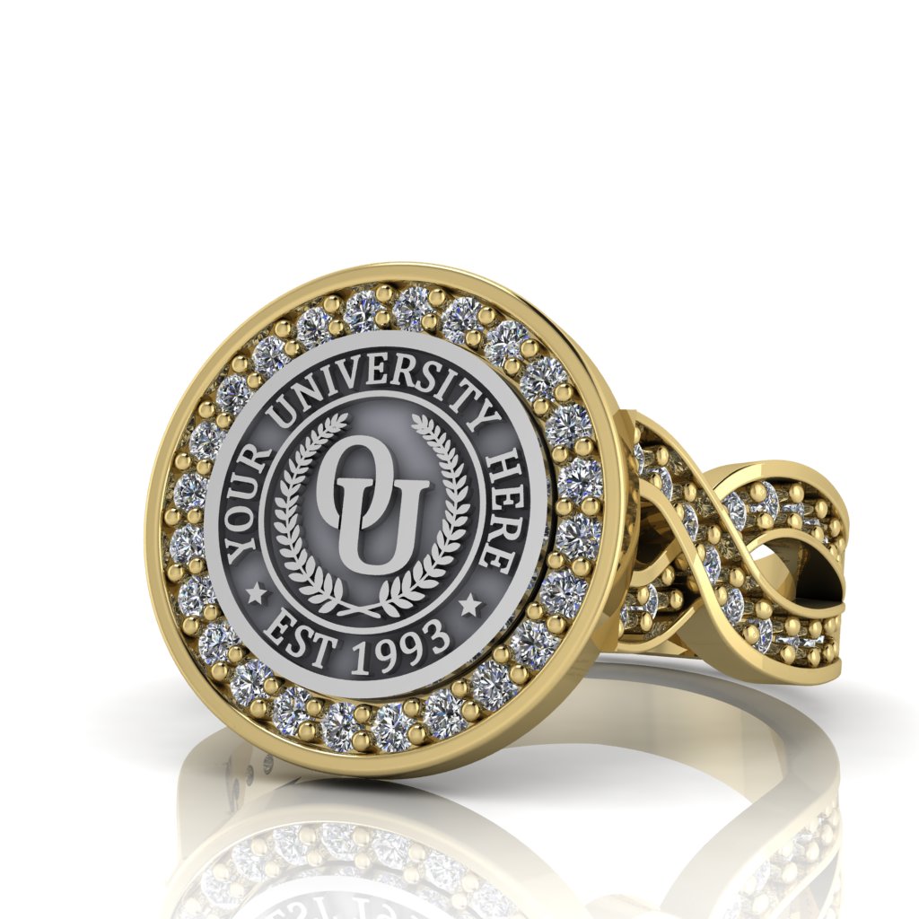 Agonisch | Infinity Pave Band Custom Collage Ring