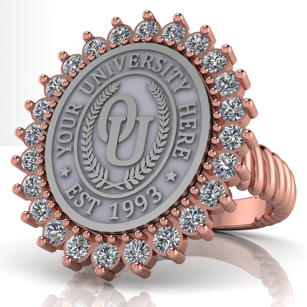 Serku Oval | Rope Core Band Custom College Ring