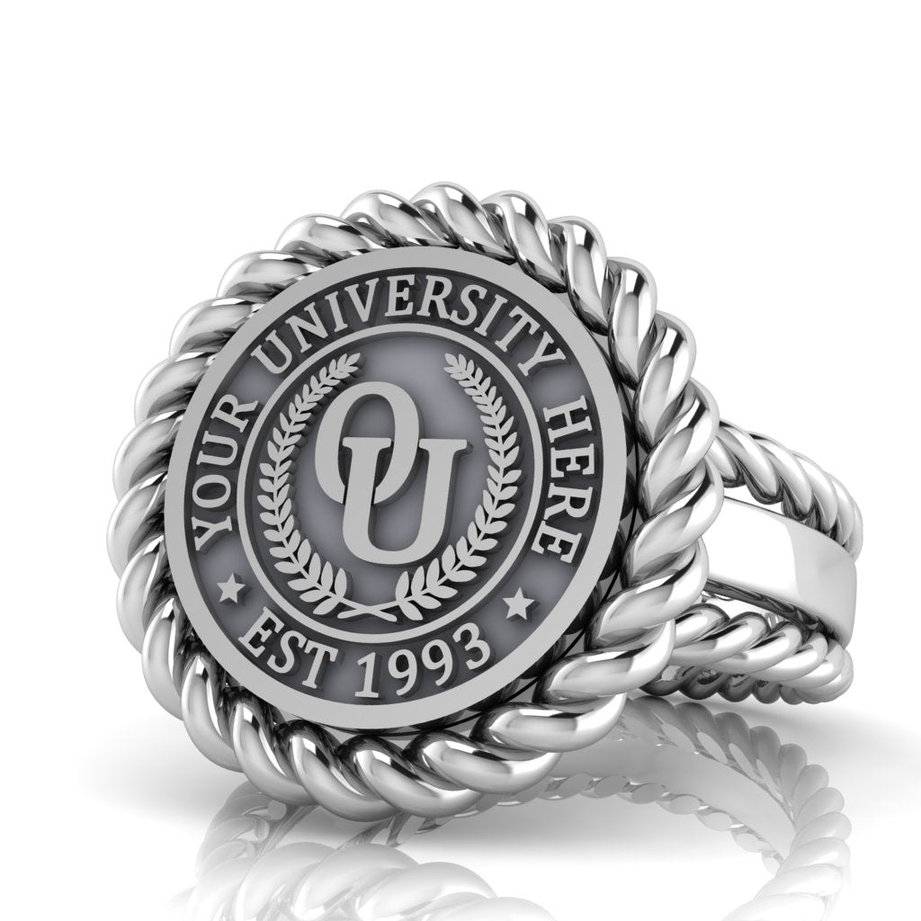 Lubid | Rope Edge Band Custom College Ring