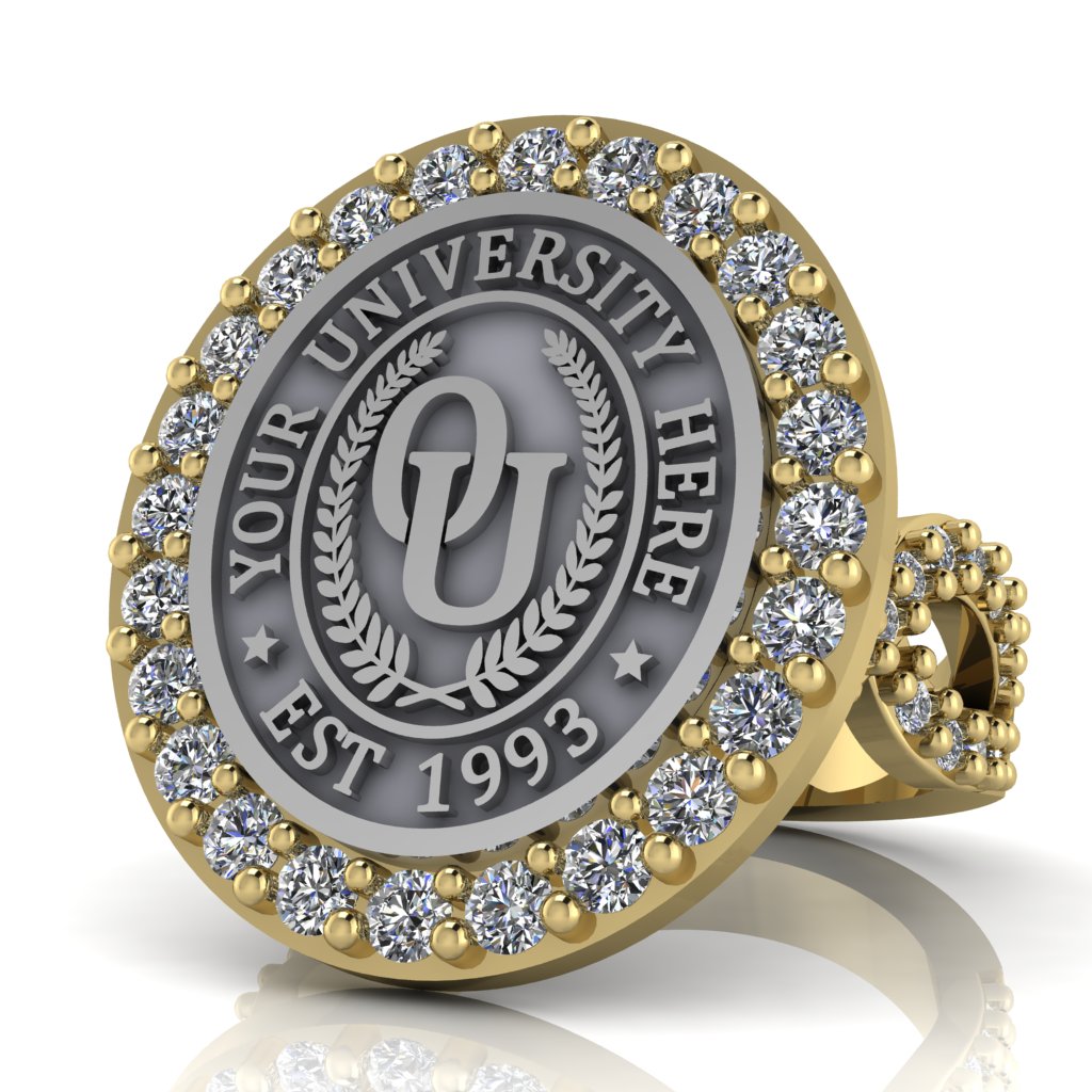 Circum Oval | Infinity Pave Band Custom Collage Ring