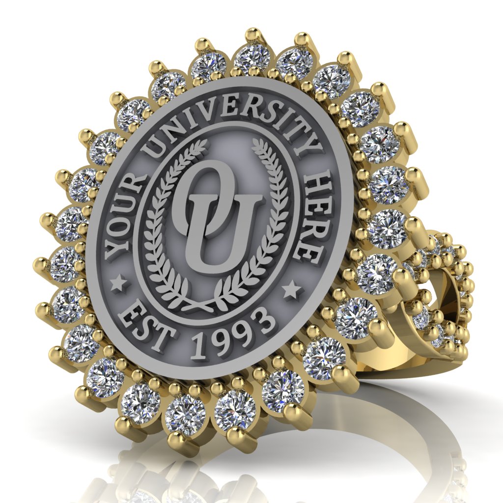 Serku Oval | Infinity Pave Band Custom Collage Ring