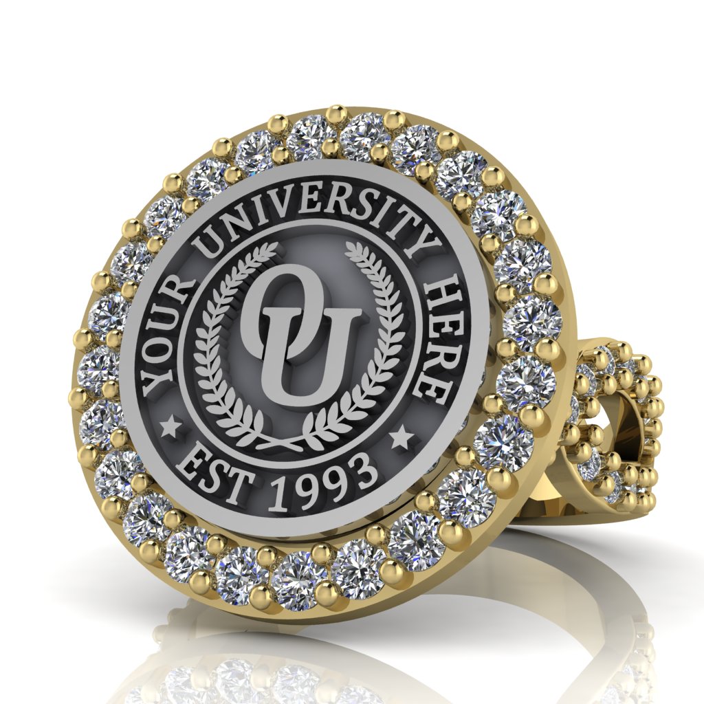 Circum | Infinity Pave Band Custom Collage Ring