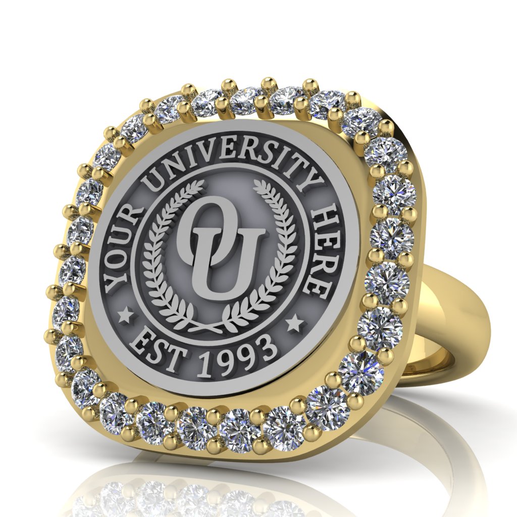 Radius | Classic Dome Band Custom Collage Ring