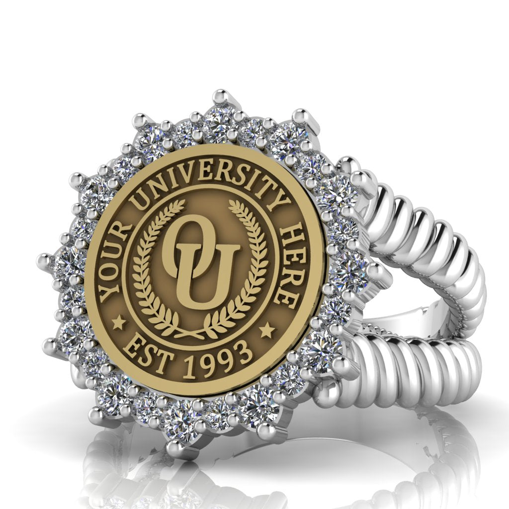 Attraente | V-Rope Band Custom College Ring