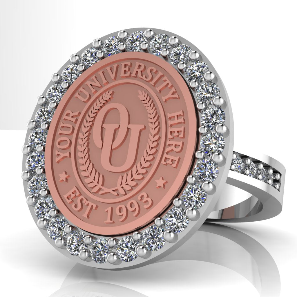 Circum Oval | Channel Core Band Custom College Ring