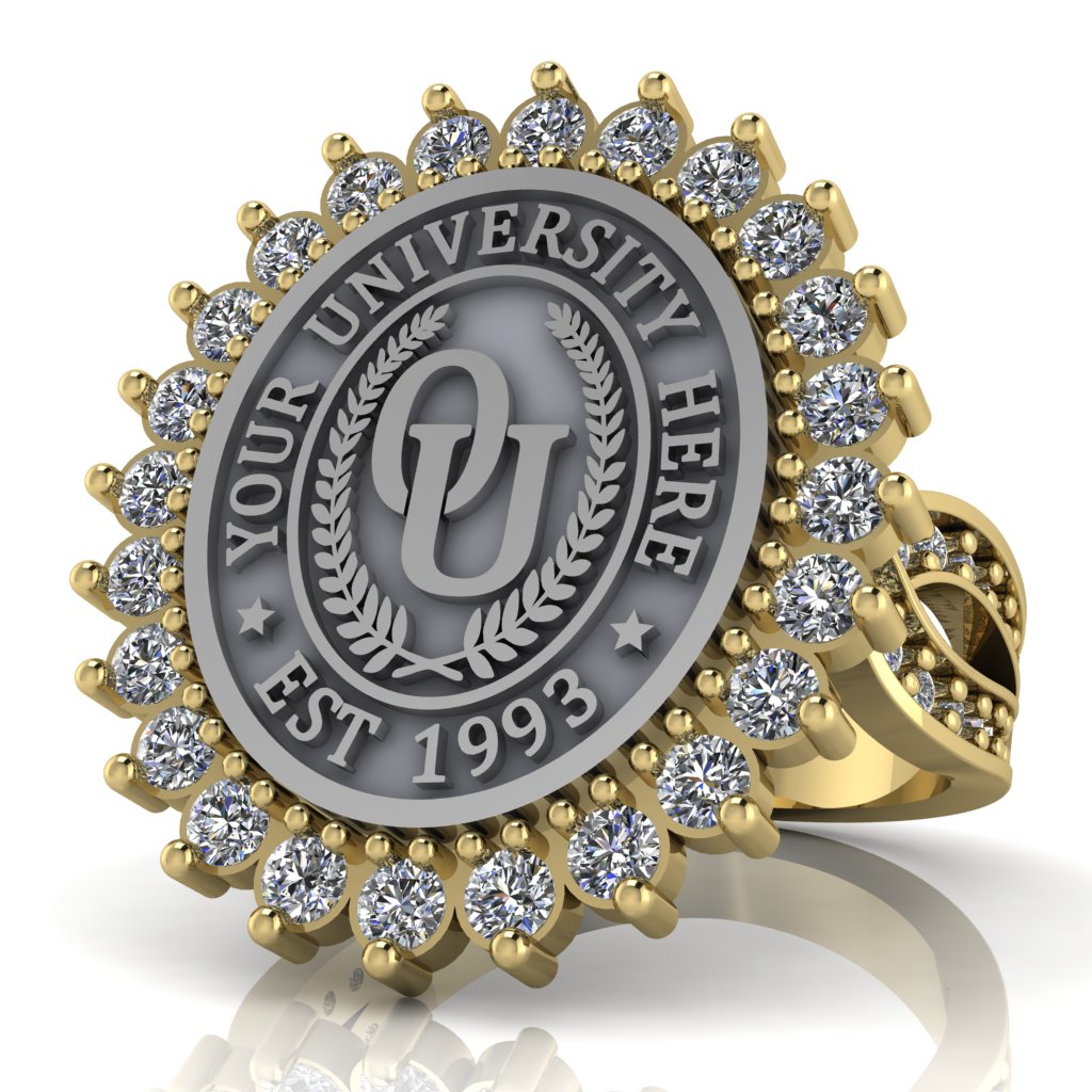 Serku Oval | Infinity Pave Band Custom Collage Ring