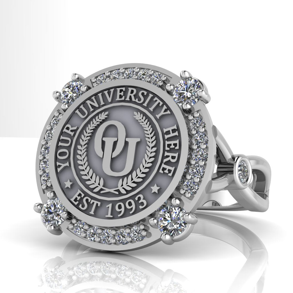 Voir | Infinity Bezel Band Custom College Ring