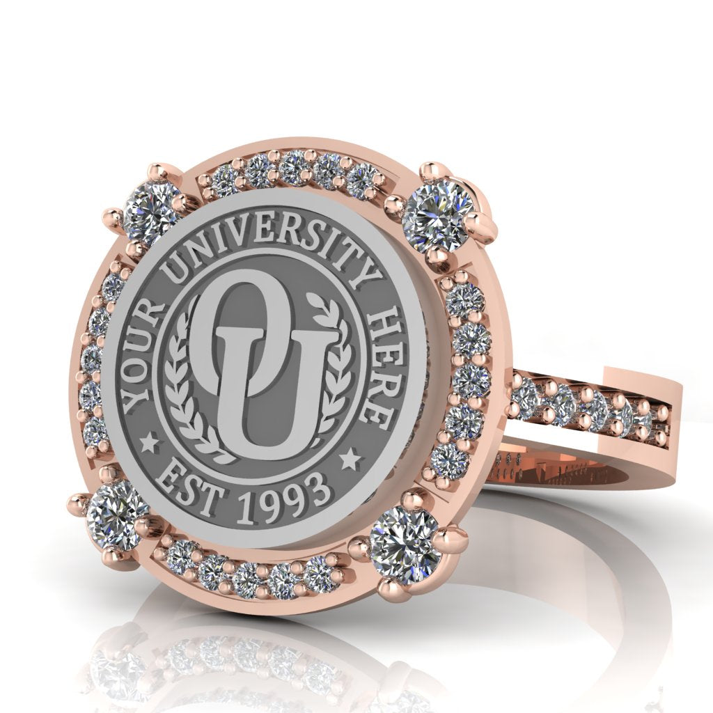 F-Sparkles | Channel Core Band Custom College Ring