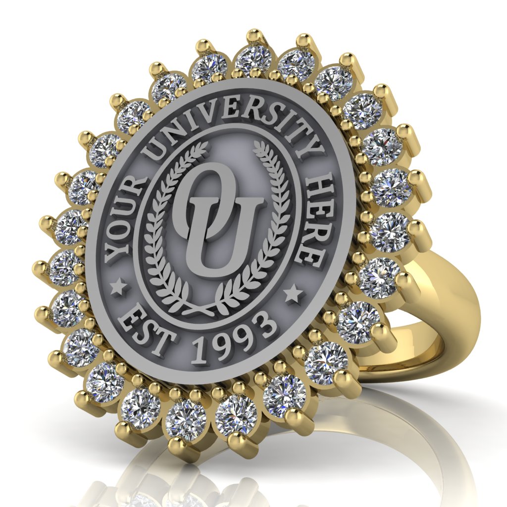 Serku Oval | Classic Dome Band Custom Collage Ring