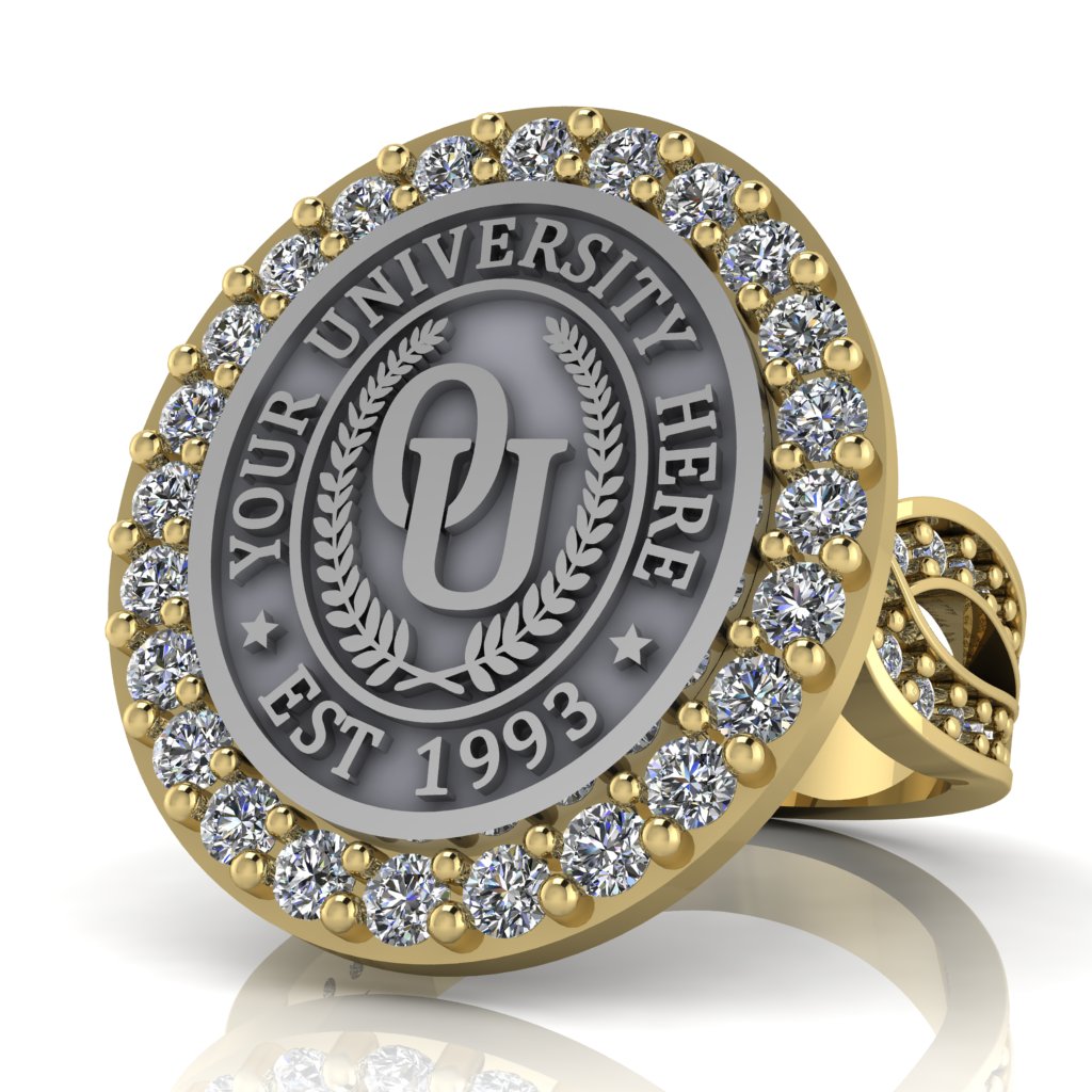 Circum Oval | Infinity Pave Band Custom Collage Ring