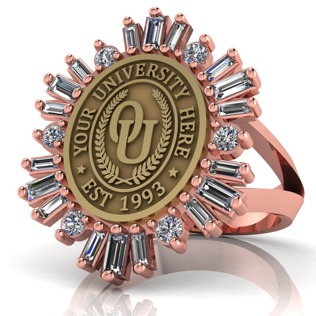 Tramontana Oval | V-Frame Band Custom College Ring