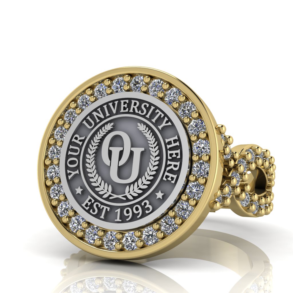 Agonisch | Infinity Pave Band Custom Collage Ring