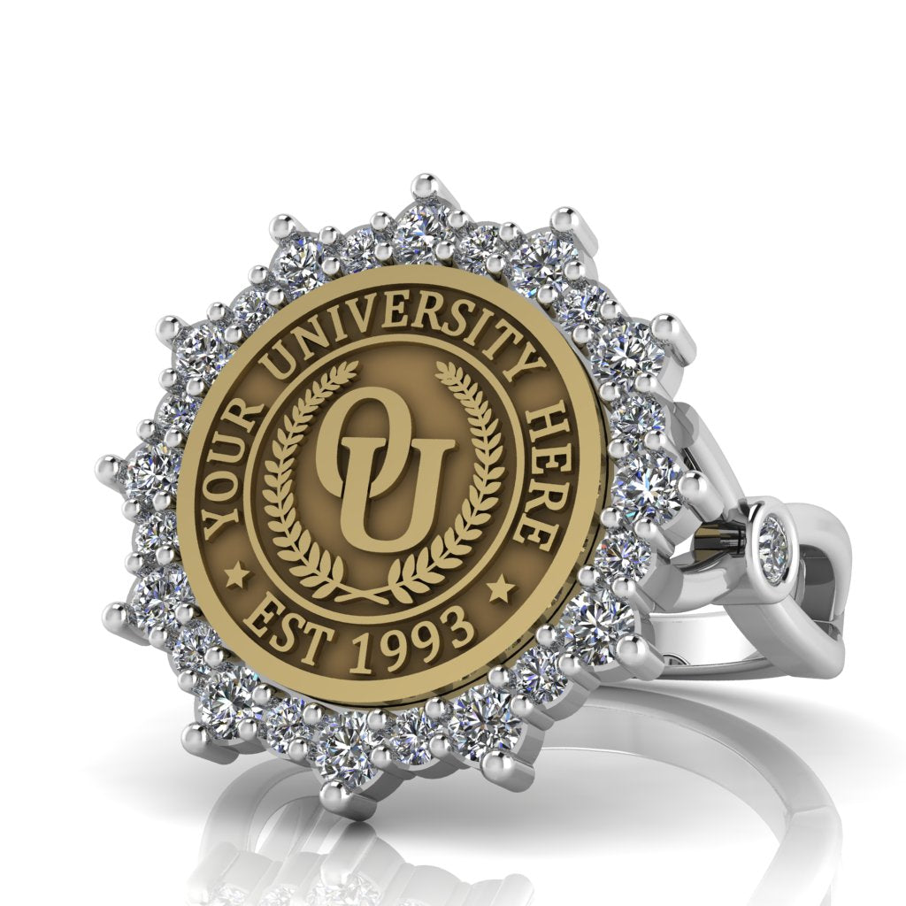 Attraente | Infinity Bezel Band Custom College Ring