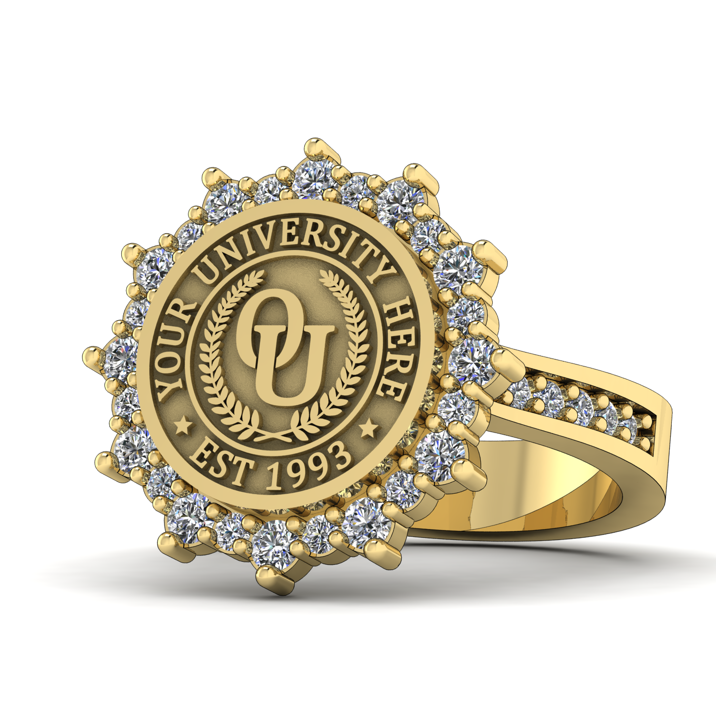 Attraente | Channel Core Band Custom College Ring