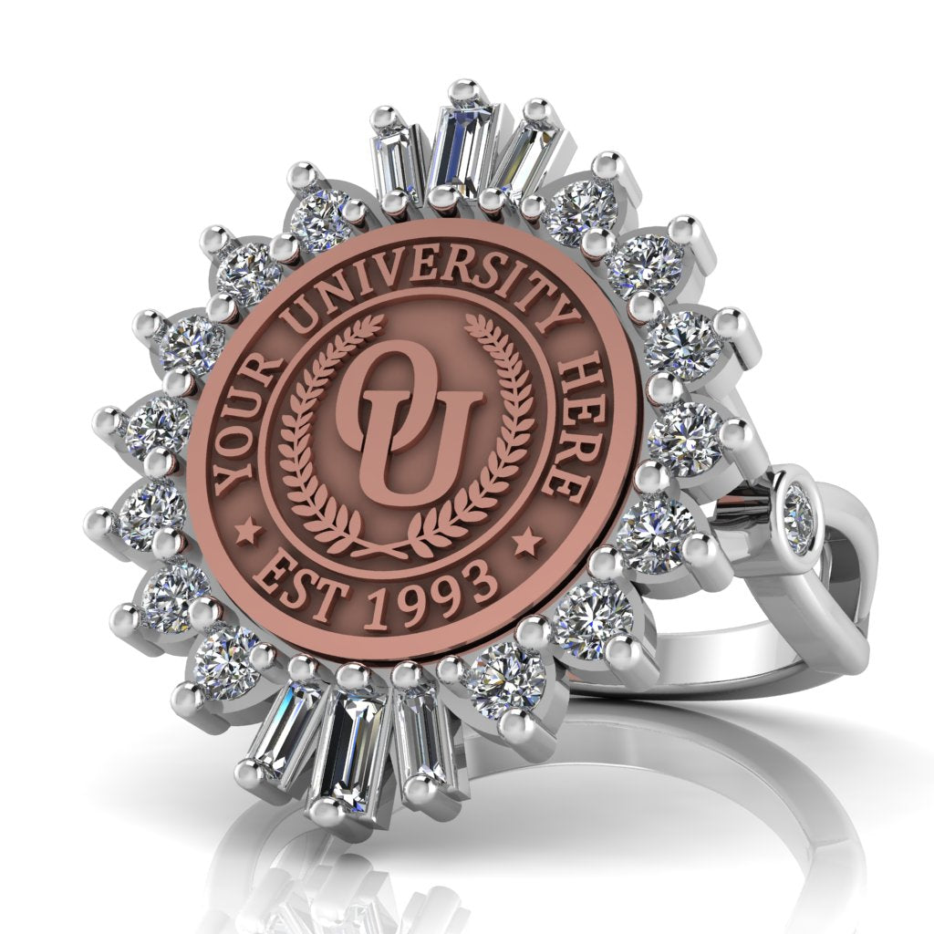 Seren | Infinity Bezel Band Custom College Ring